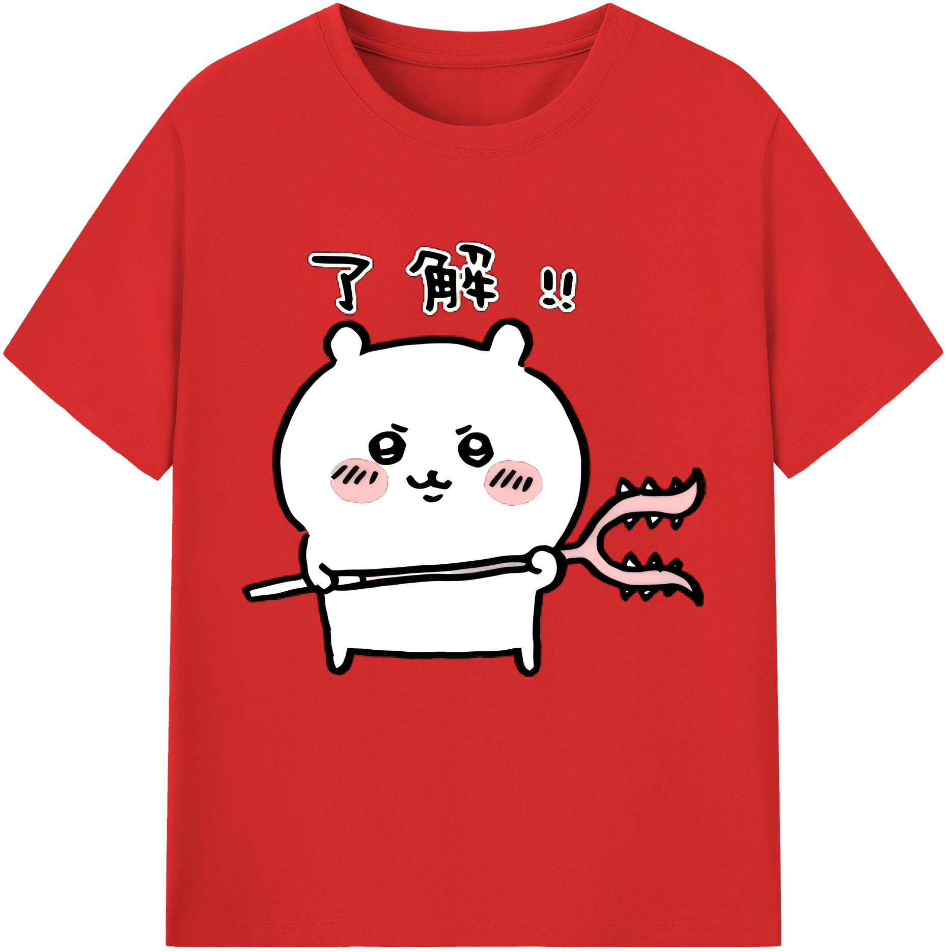 （画像用） ちいかわ ちいかわ Chii-kawa chiikawa 綿100％半袖Tシャツ（フロントプリント）