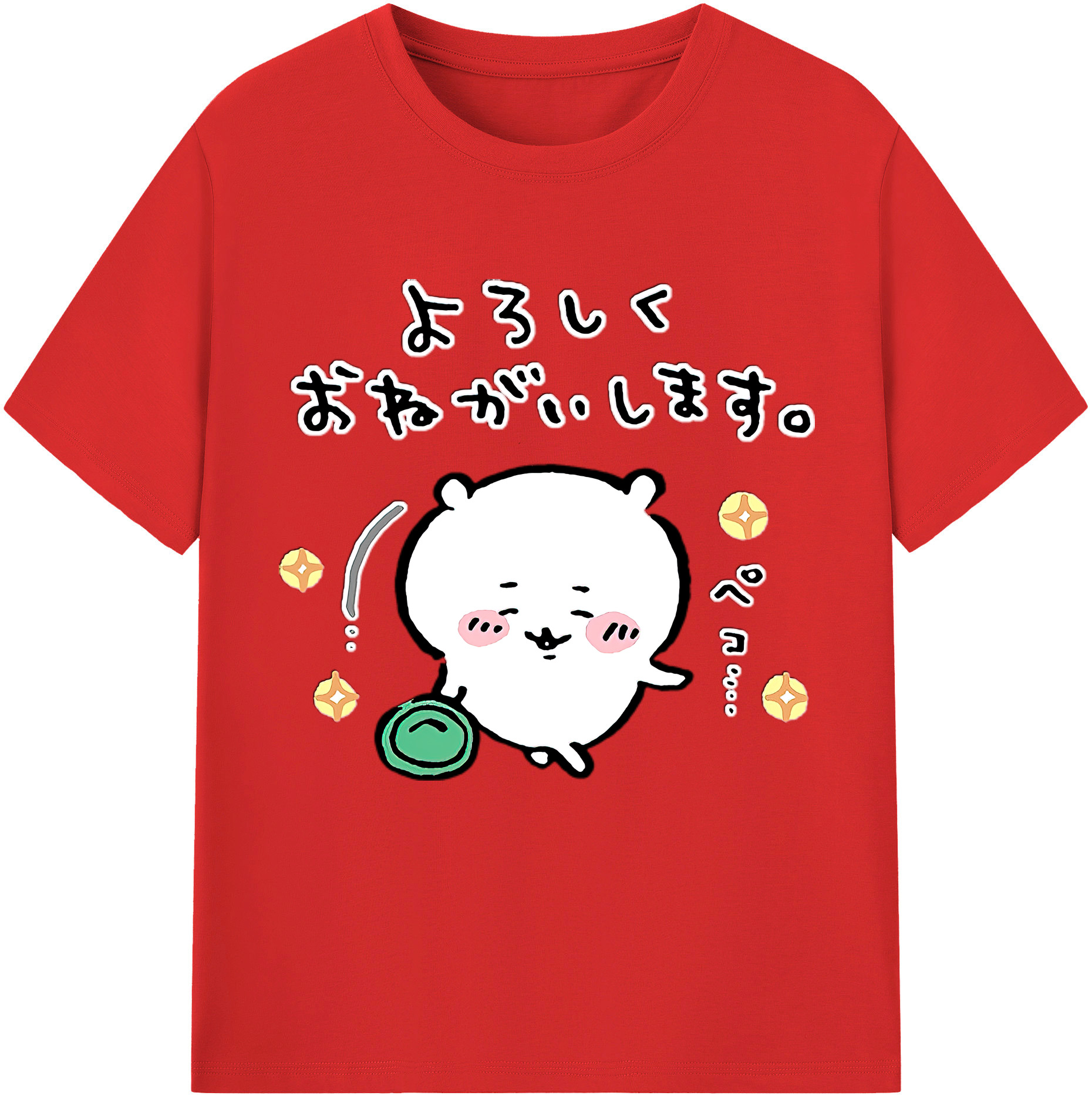 （画像用） ちいかわ ちいかわ Chii-kawa chiikawa 綿100％半袖Tシャツ（フロントプリント）