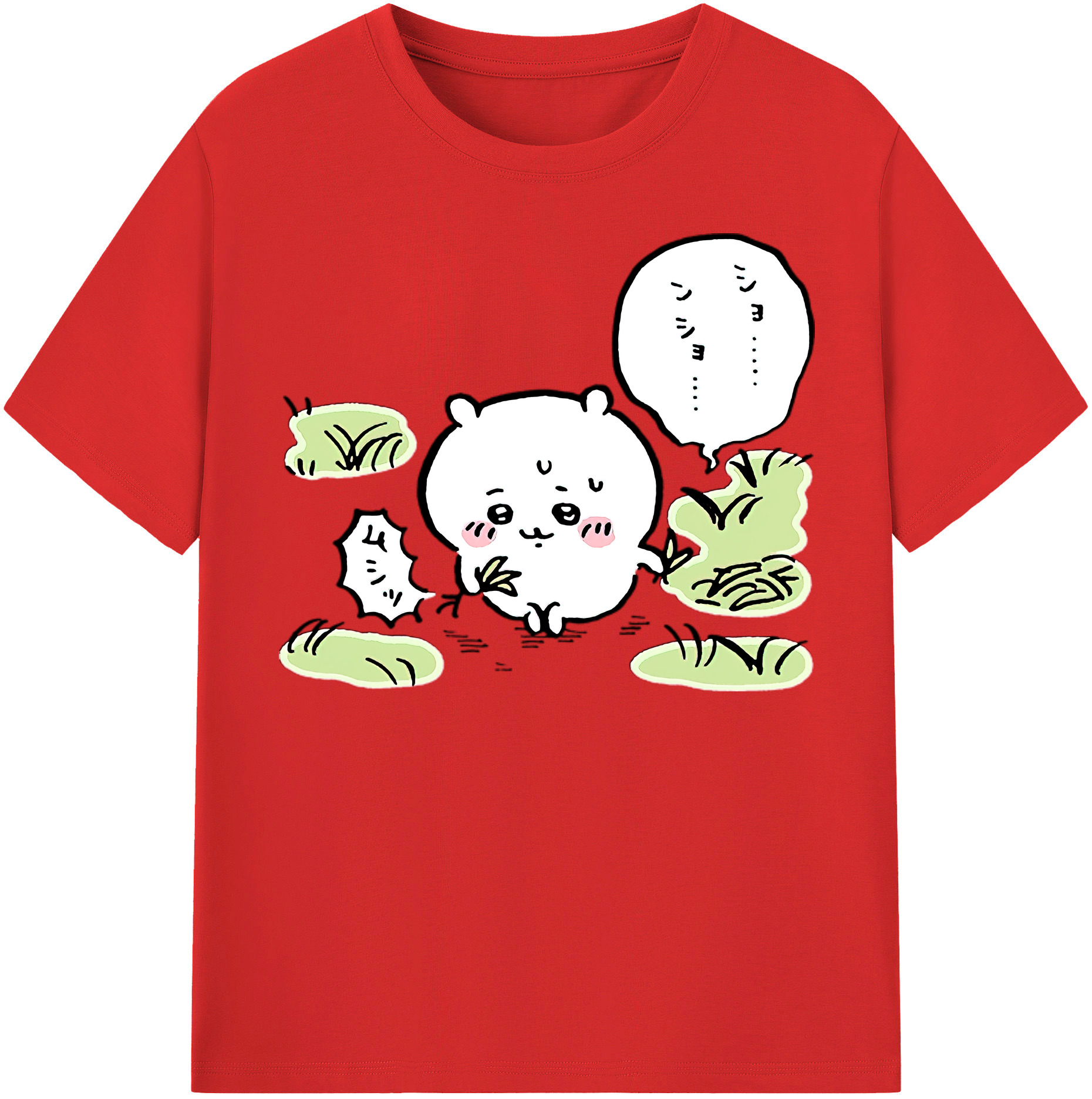 （画像用） ちいかわ ちいかわ Chii-kawa chiikawa 綿100％半袖Tシャツ（フロントプリント）