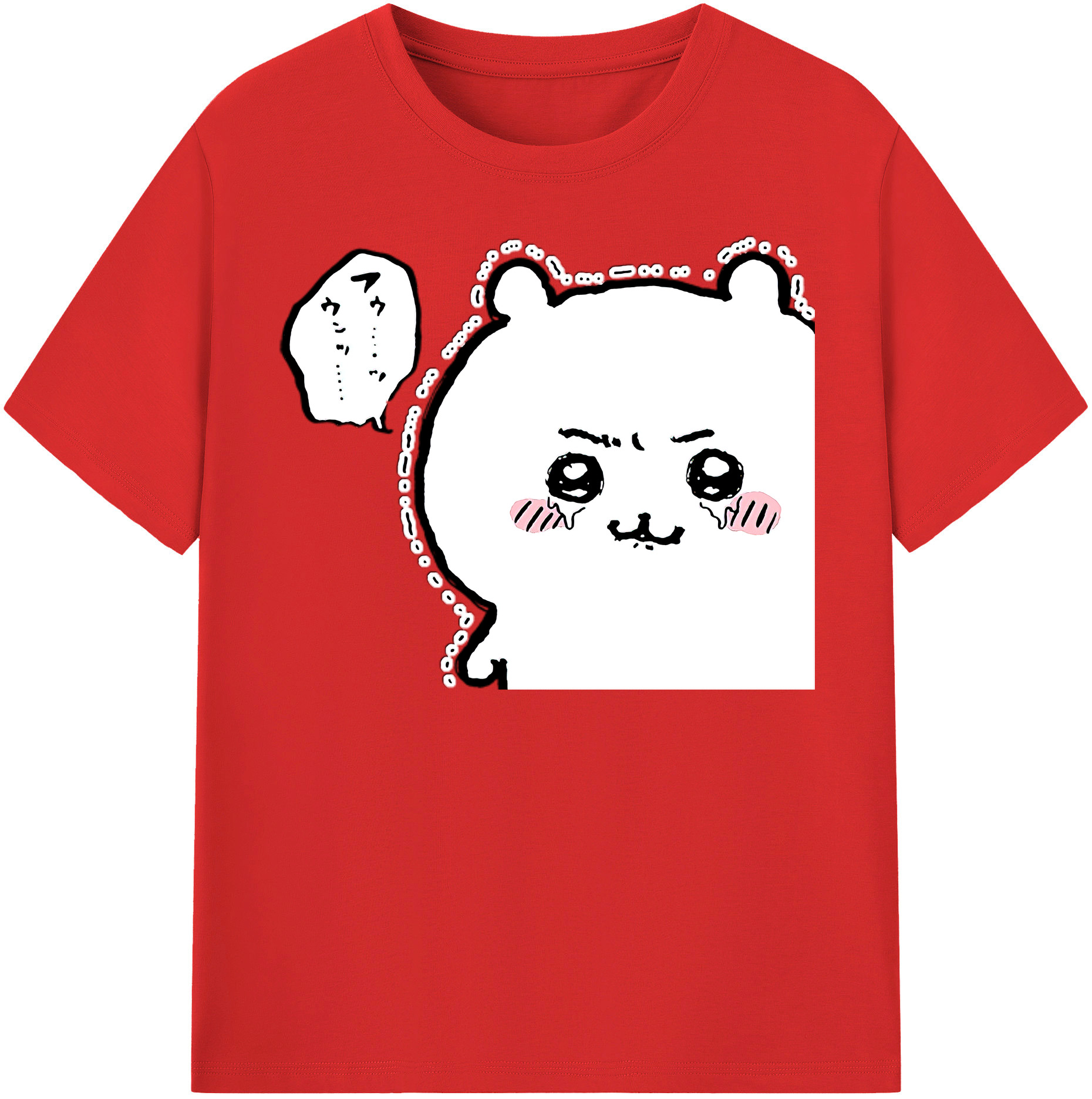 （画像用） ちいかわ ちいかわ Chii-kawa chiikawa 綿100％半袖Tシャツ（フロントプリント）