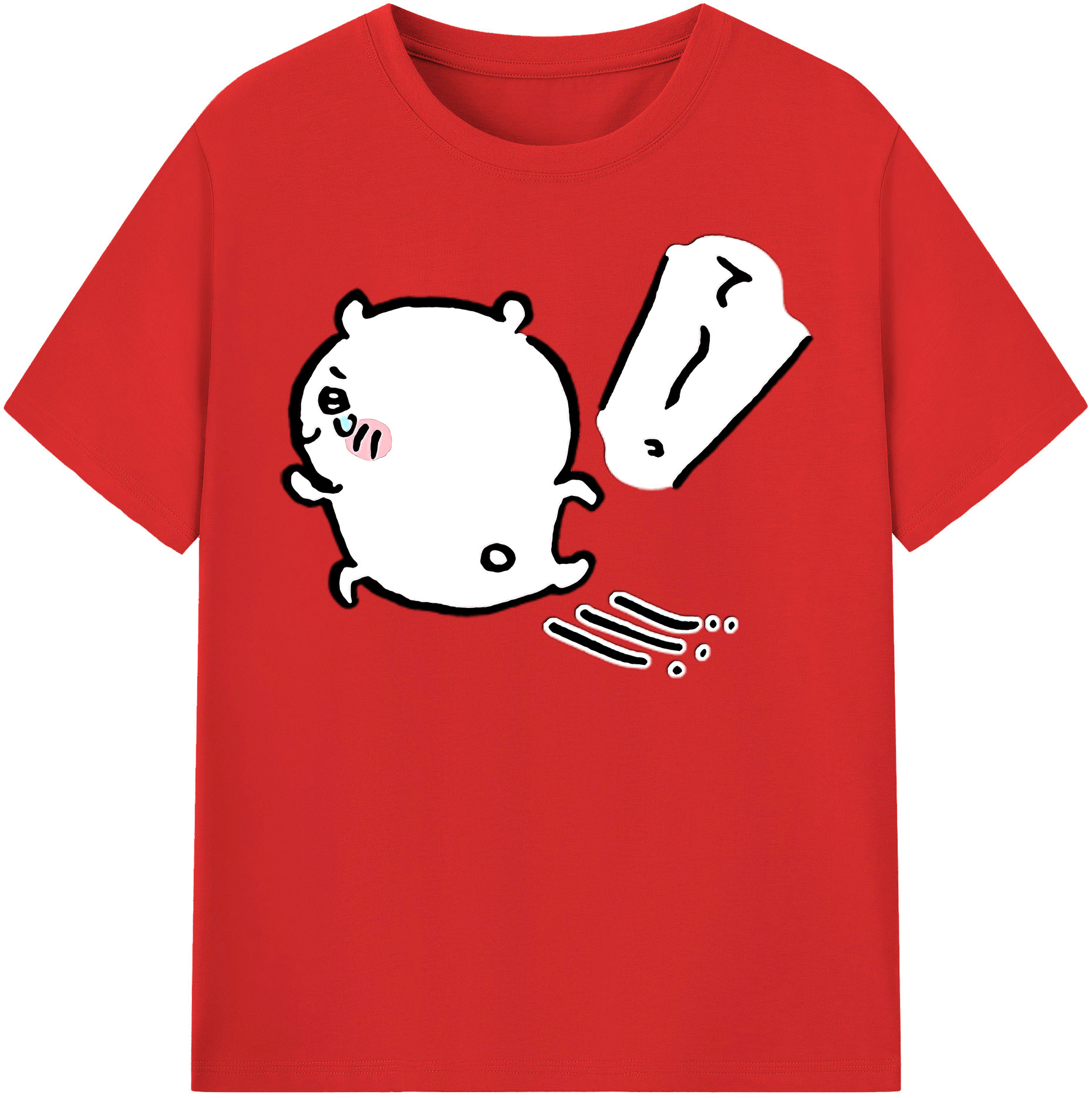 （画像用） ちいかわ ちいかわ Chii-kawa chiikawa 綿100％半袖Tシャツ（フロントプリント）