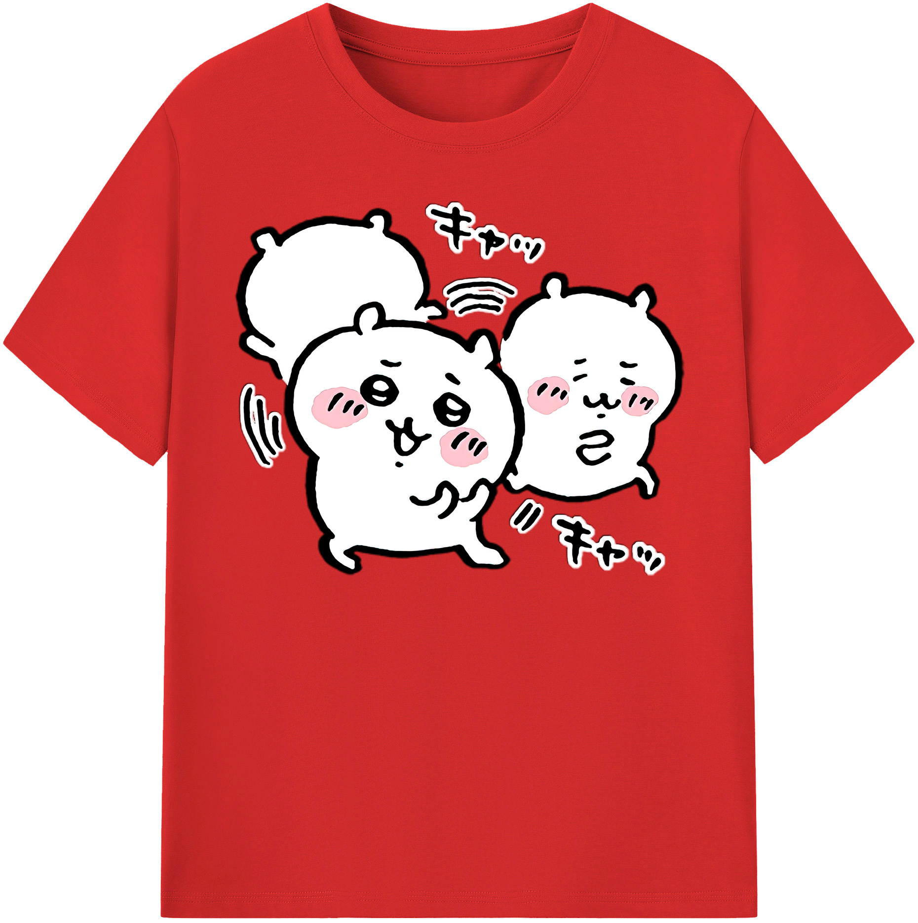 （画像用） ちいかわ ちいかわ Chii-kawa chiikawa 綿100％半袖Tシャツ（フロントプリント）