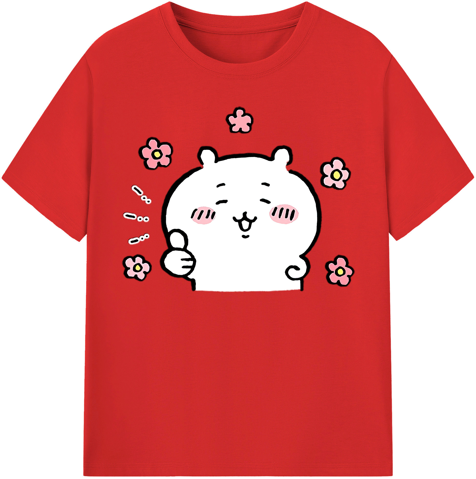 （画像用） ちいかわ ちいかわ Chii-kawa chiikawa 綿100％半袖Tシャツ（フロントプリント）