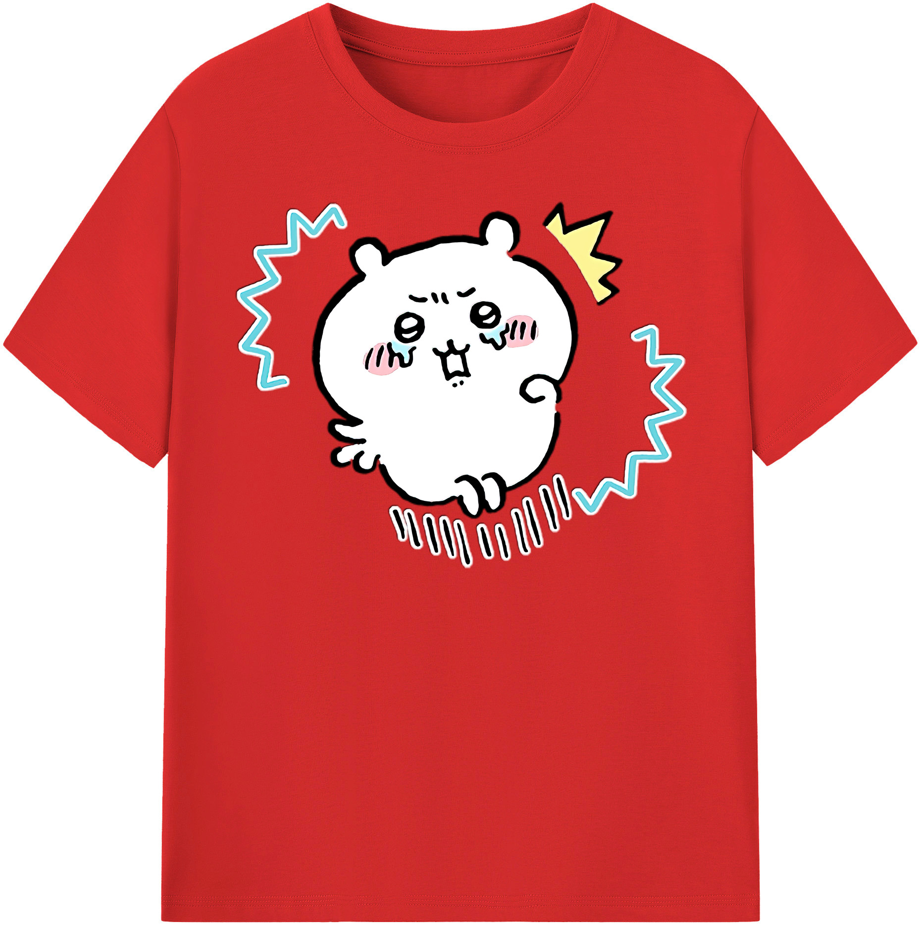 （画像用） ちいかわ ちいかわ Chii-kawa chiikawa 綿100％半袖Tシャツ（フロントプリント）