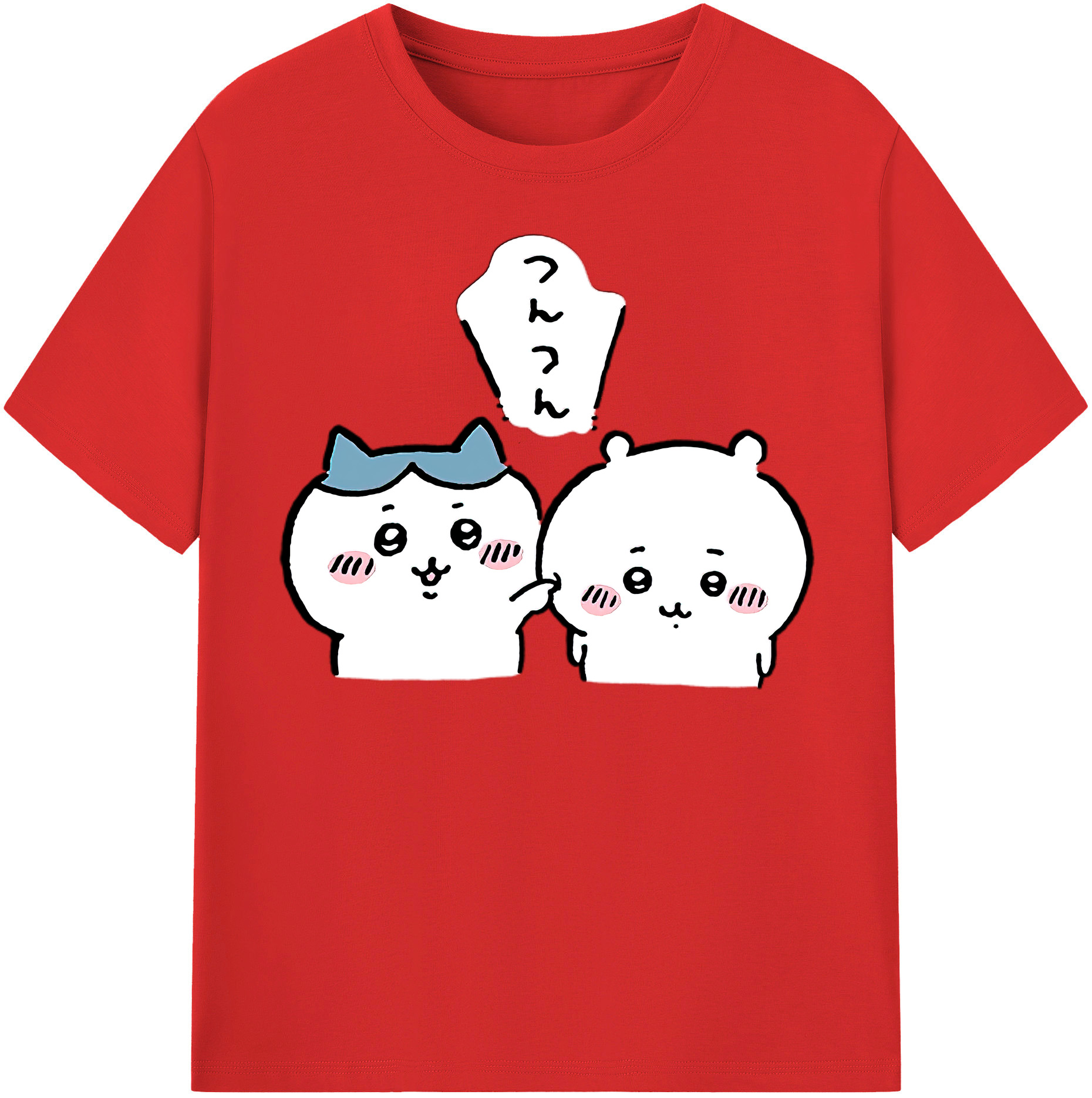 （画像用） ちいかわ ちいかわ Chii-kawa chiikawa 綿100％半袖Tシャツ（フロントプリント）