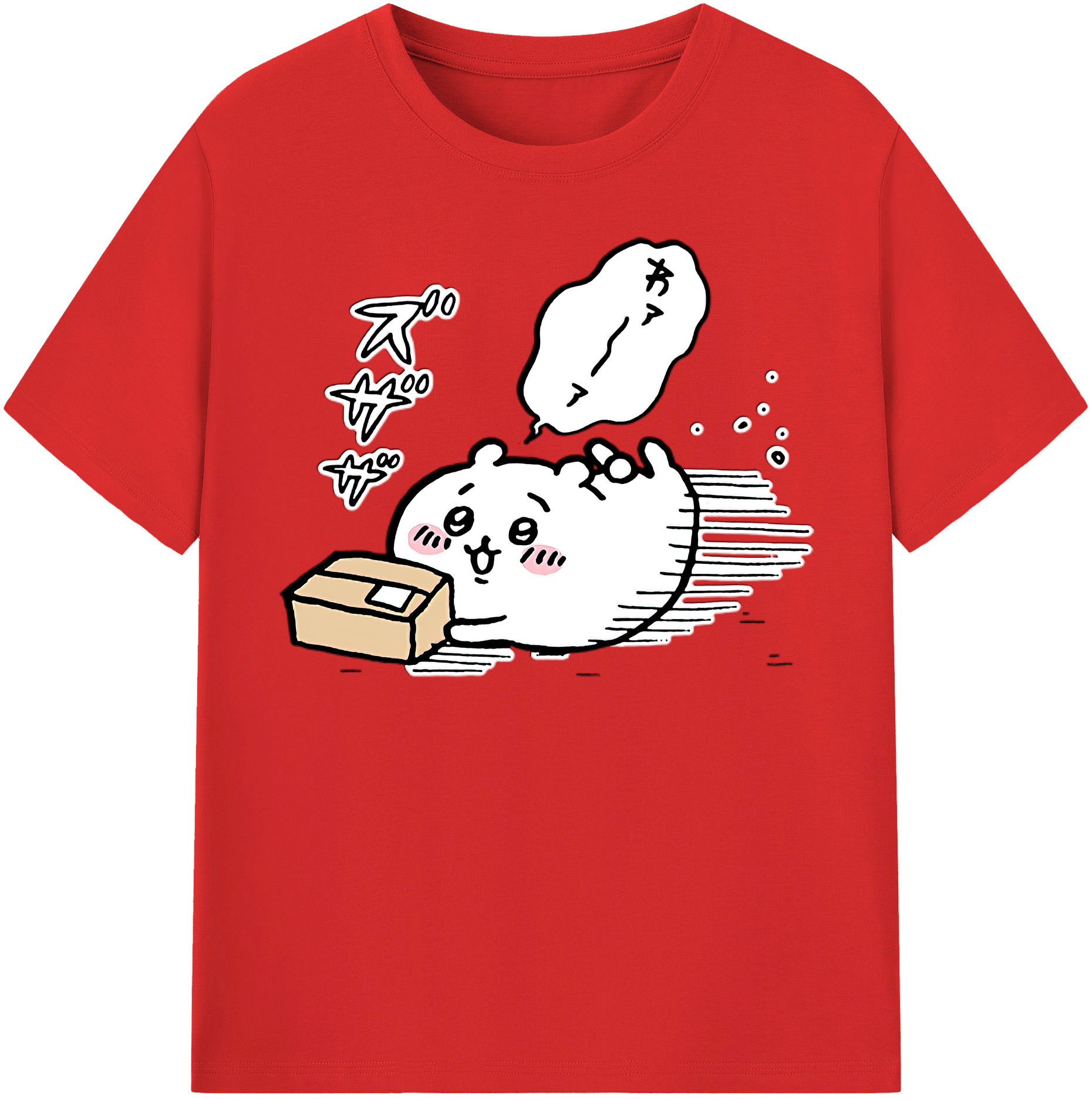 （画像用） ちいかわ ちいかわ Chii-kawa chiikawa 綿100％半袖Tシャツ（フロントプリント）