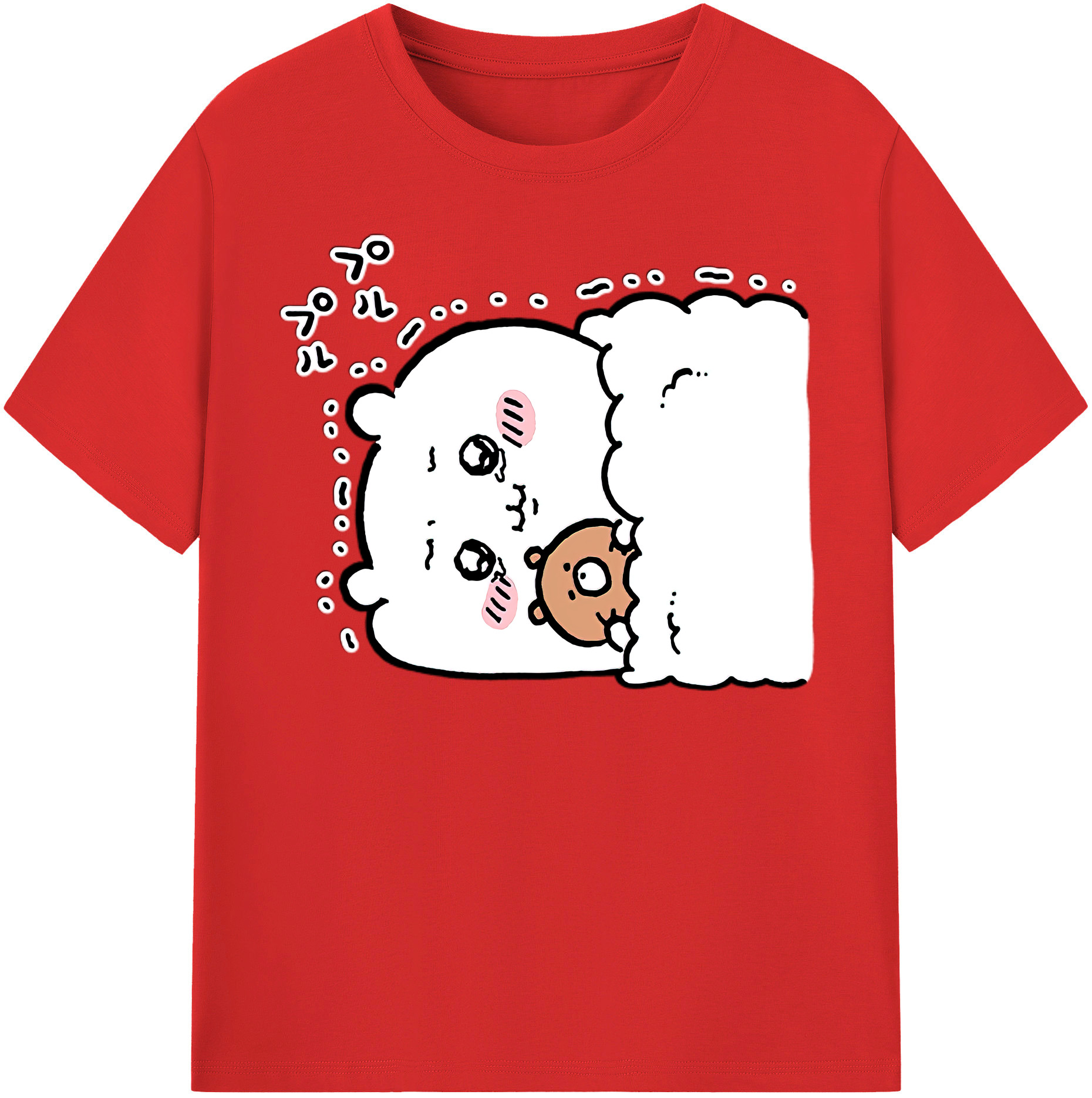 （画像用） ちいかわ ちいかわ Chii-kawa chiikawa 綿100％半袖Tシャツ（フロントプリント）