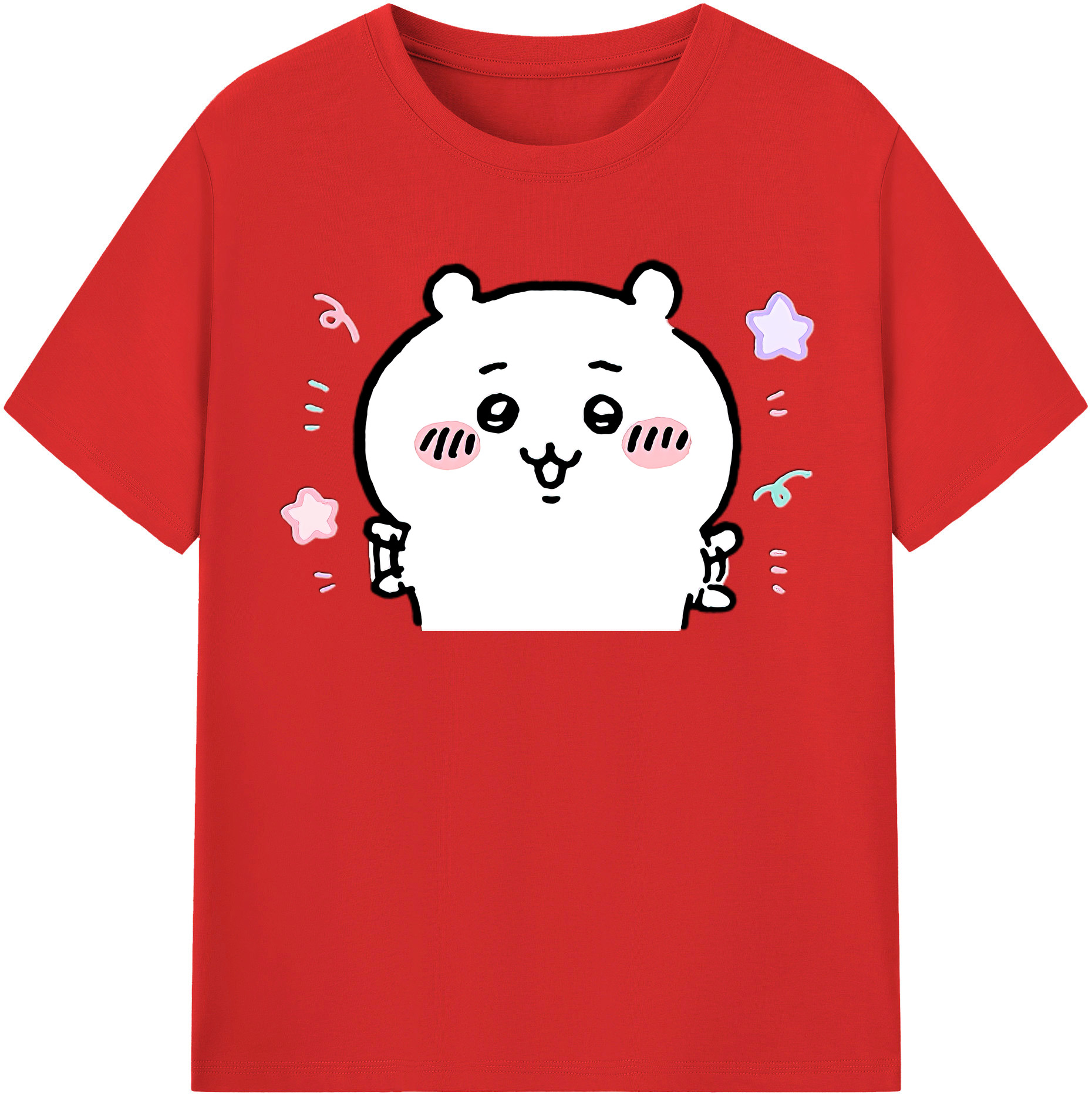 （画像用） ちいかわ ちいかわ Chii-kawa chiikawa 綿100％半袖Tシャツ（フロントプリント）