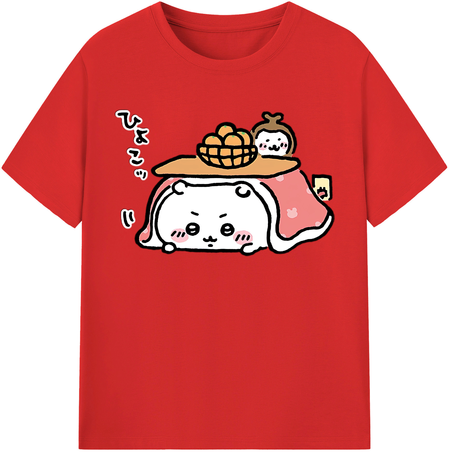 （画像用） ちいかわ ちいかわ Chii-kawa chiikawa 綿100％半袖Tシャツ（フロントプリント）