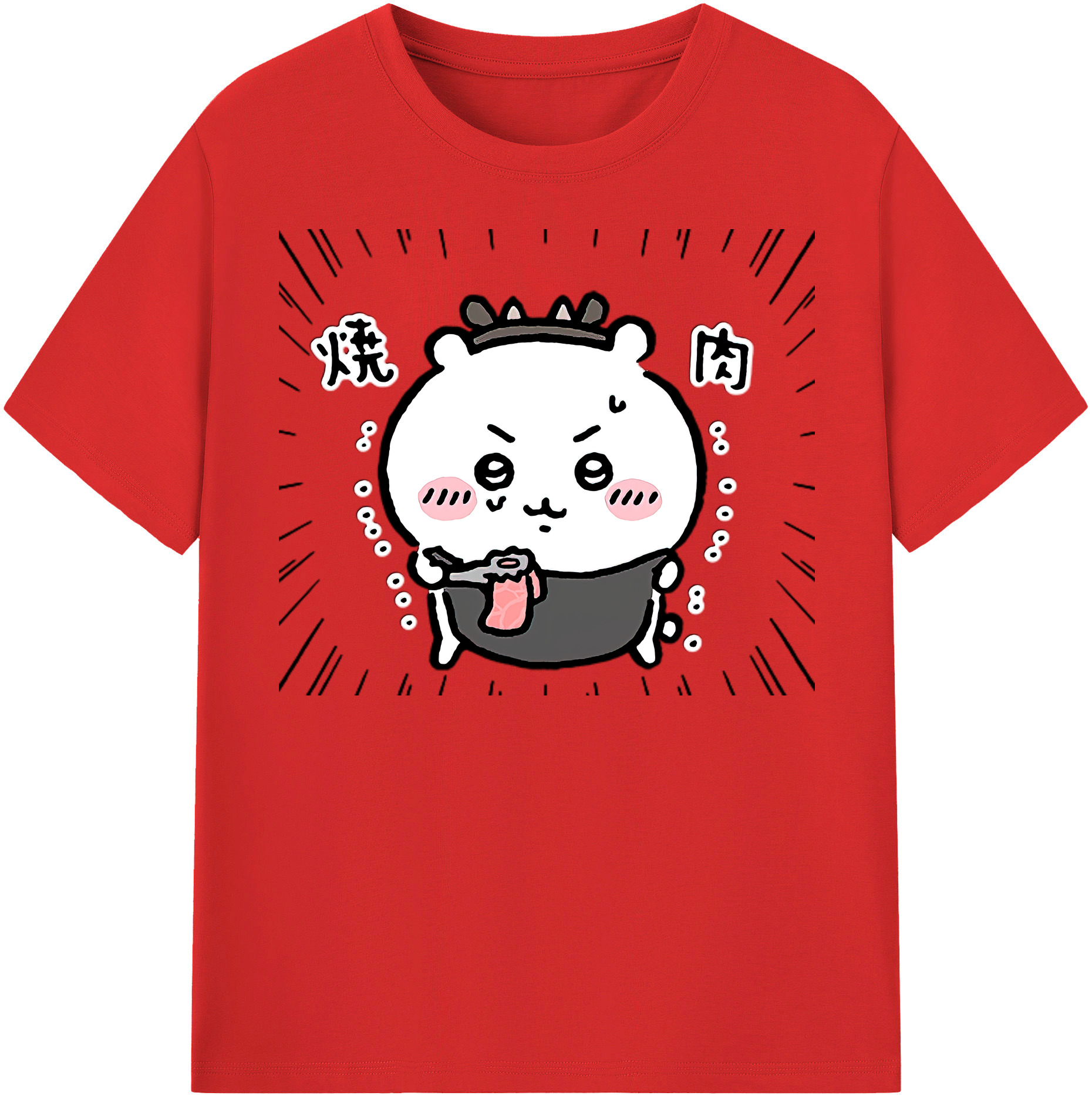 （画像用） ちいかわ ちいかわ Chii-kawa chiikawa 綿100％半袖Tシャツ（フロントプリント）