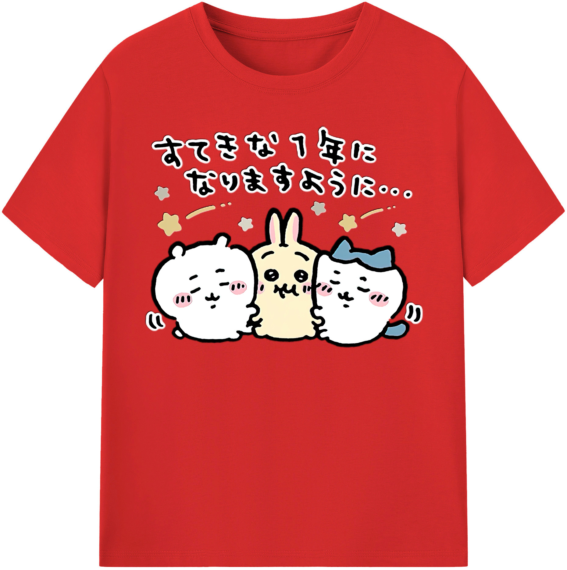 （画像用） ちいかわ ちいかわ Chii-kawa chiikawa 綿100％半袖Tシャツ（フロントプリント）