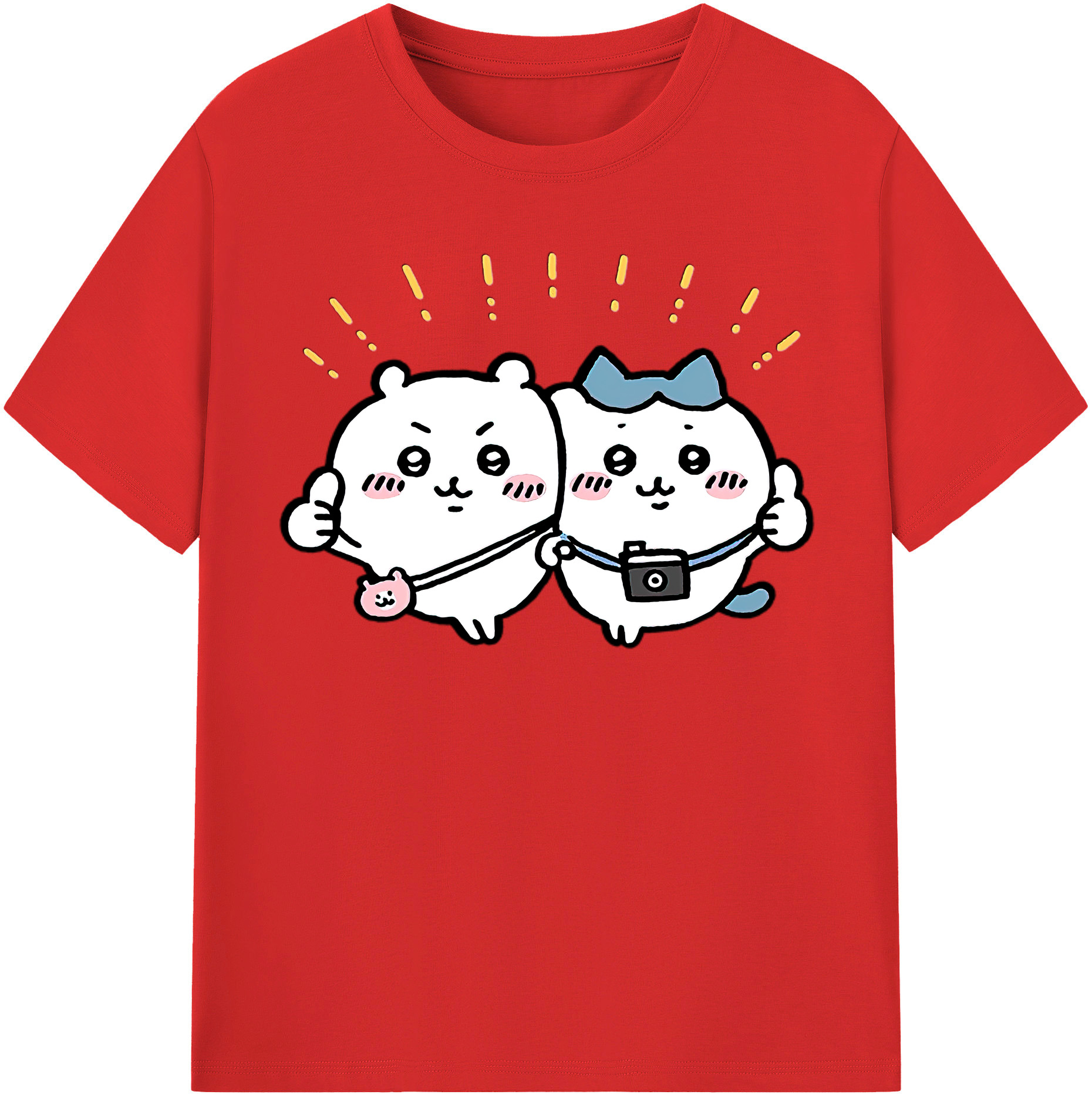 （画像用） ちいかわ ちいかわ Chii-kawa chiikawa 綿100％半袖Tシャツ（フロントプリント）
