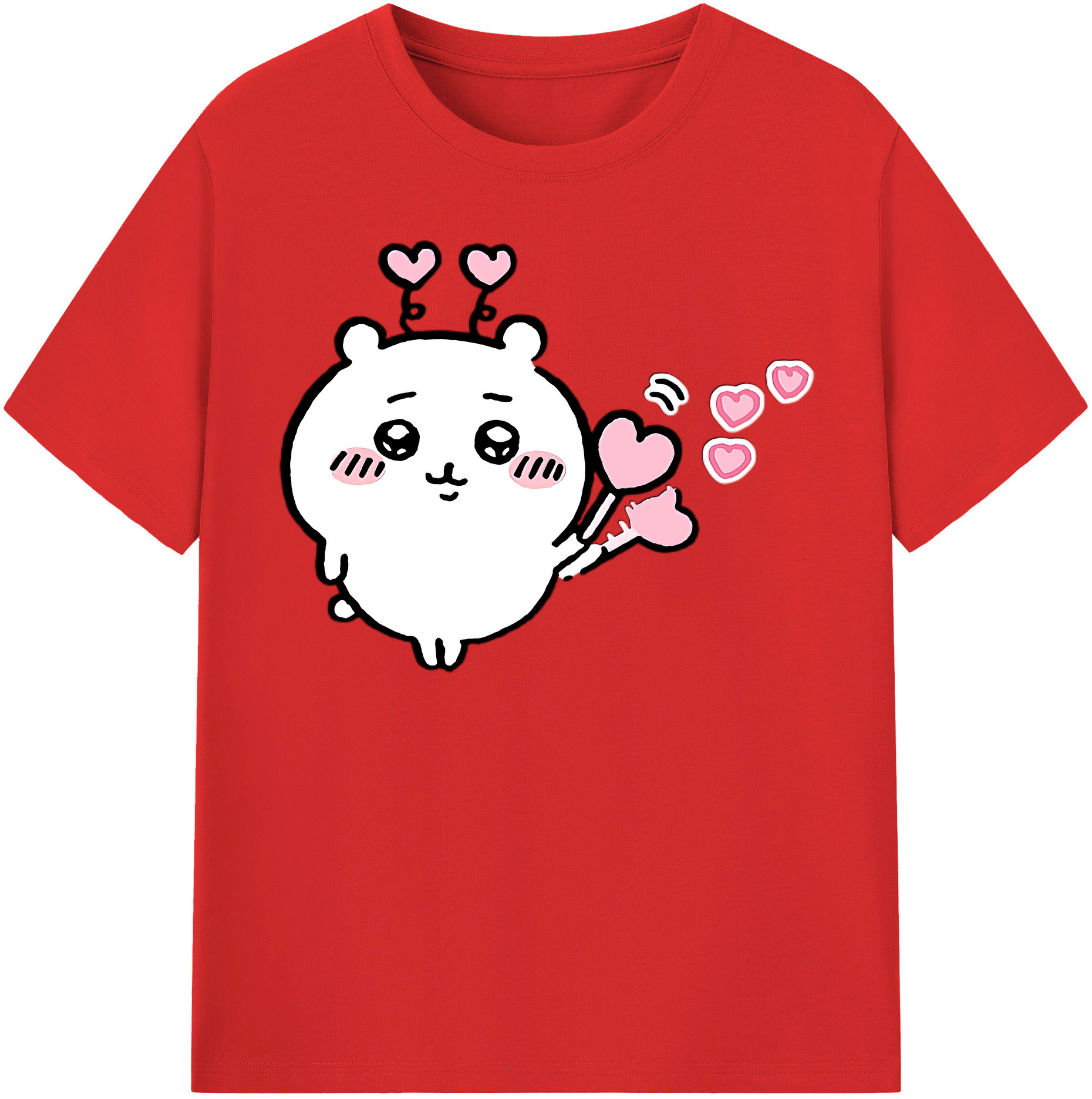（画像用） ちいかわ ちいかわ Chii-kawa chiikawa 綿100％半袖Tシャツ（フロントプリント）