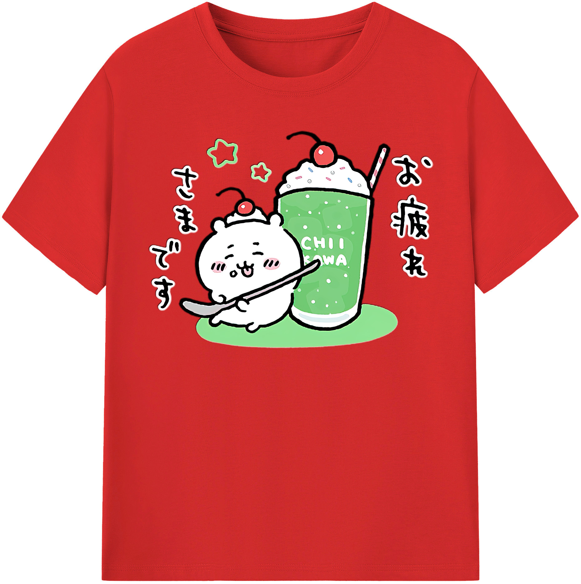 （画像用） ちいかわ ちいかわ Chii-kawa chiikawa 綿100％半袖Tシャツ（フロントプリント）