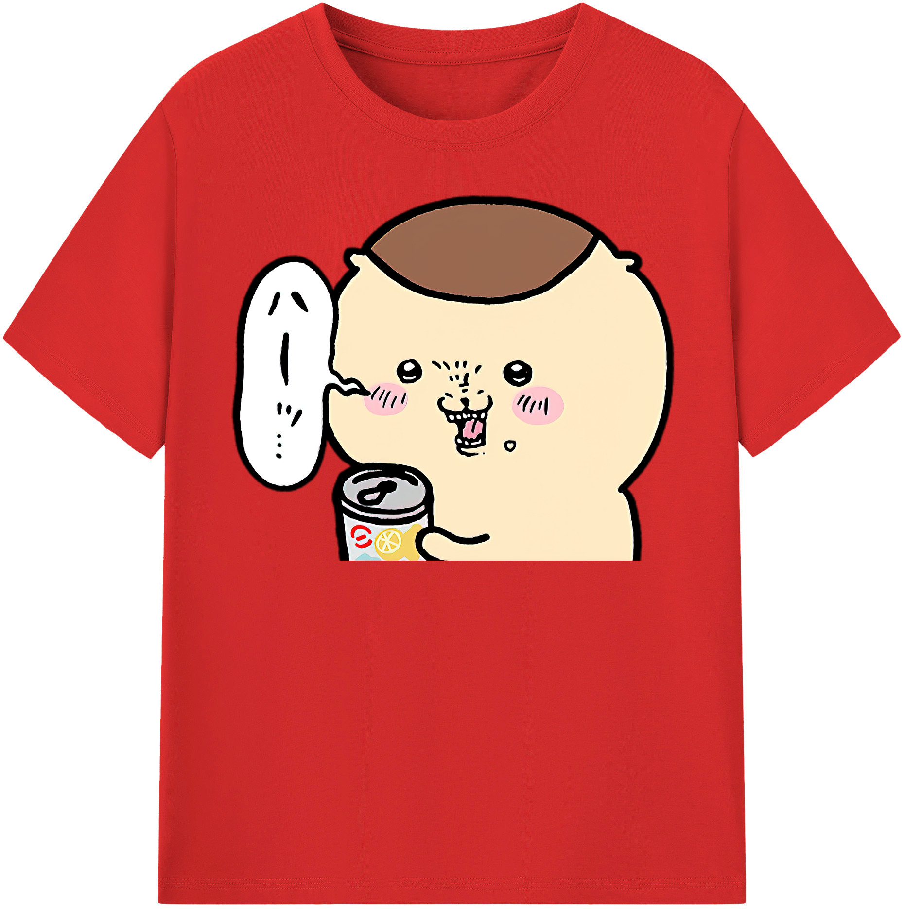 （画像用） ちいかわ くりまんじゅう Chii-kawa kuri manjū 綿100％半袖Tシャツ（フロントプリント）