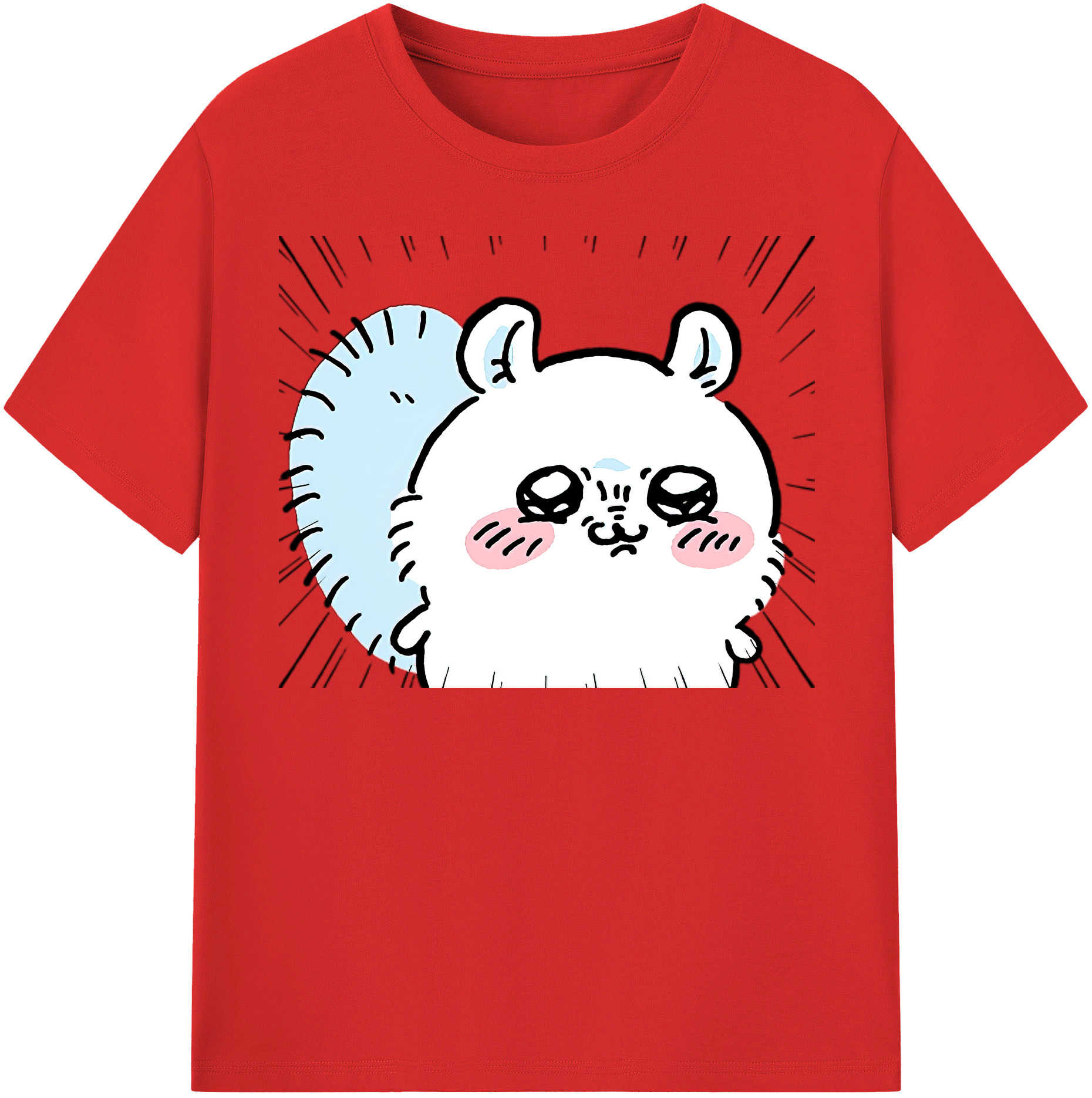 （画像用） ちいかわ モモンガ Chii-kawa Momonga 綿100％半袖Tシャツ（フロントプリント）