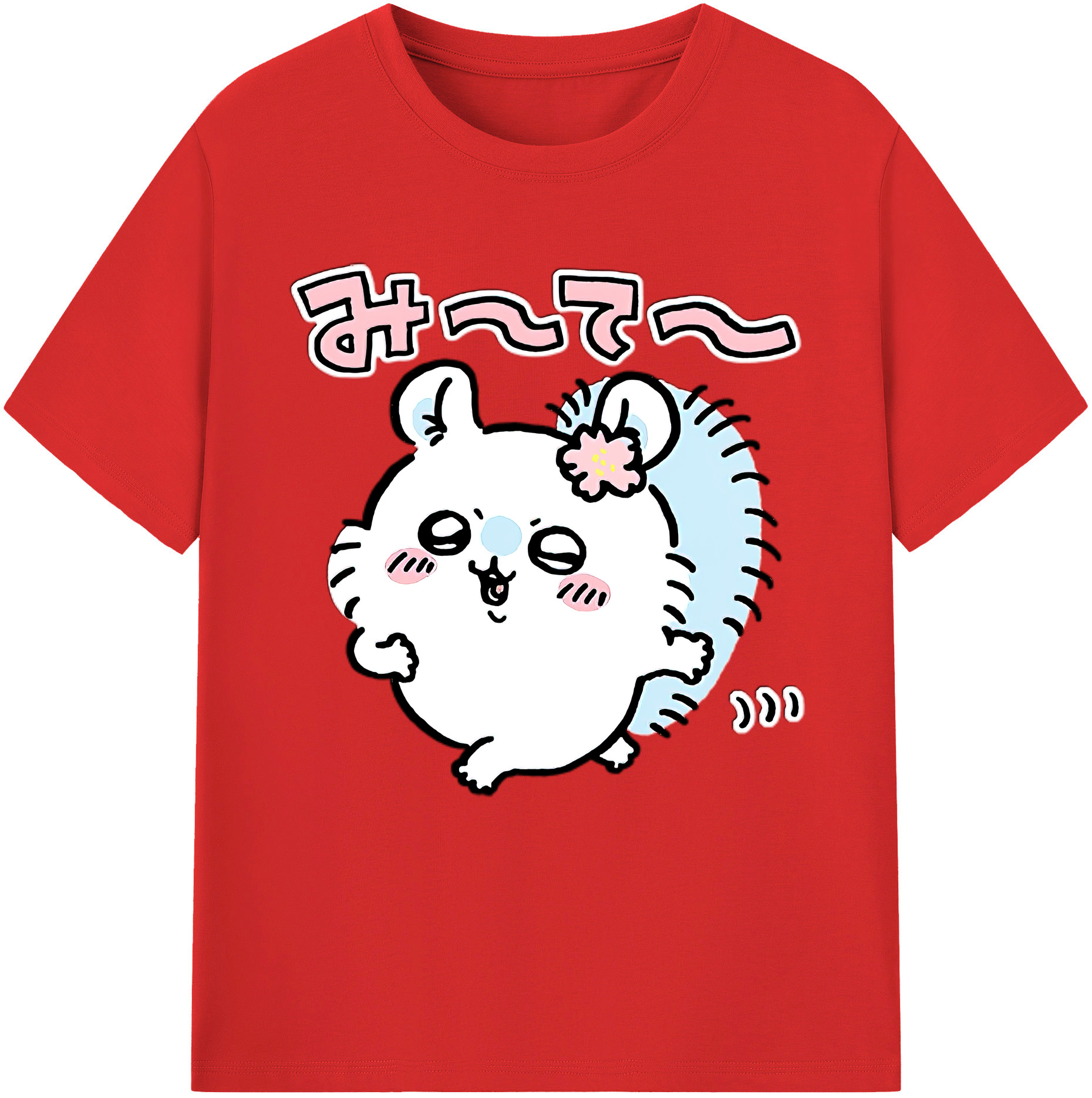 （画像用） ちいかわ モモンガ Chii-kawa Momonga 綿100％半袖Tシャツ（フロントプリント）