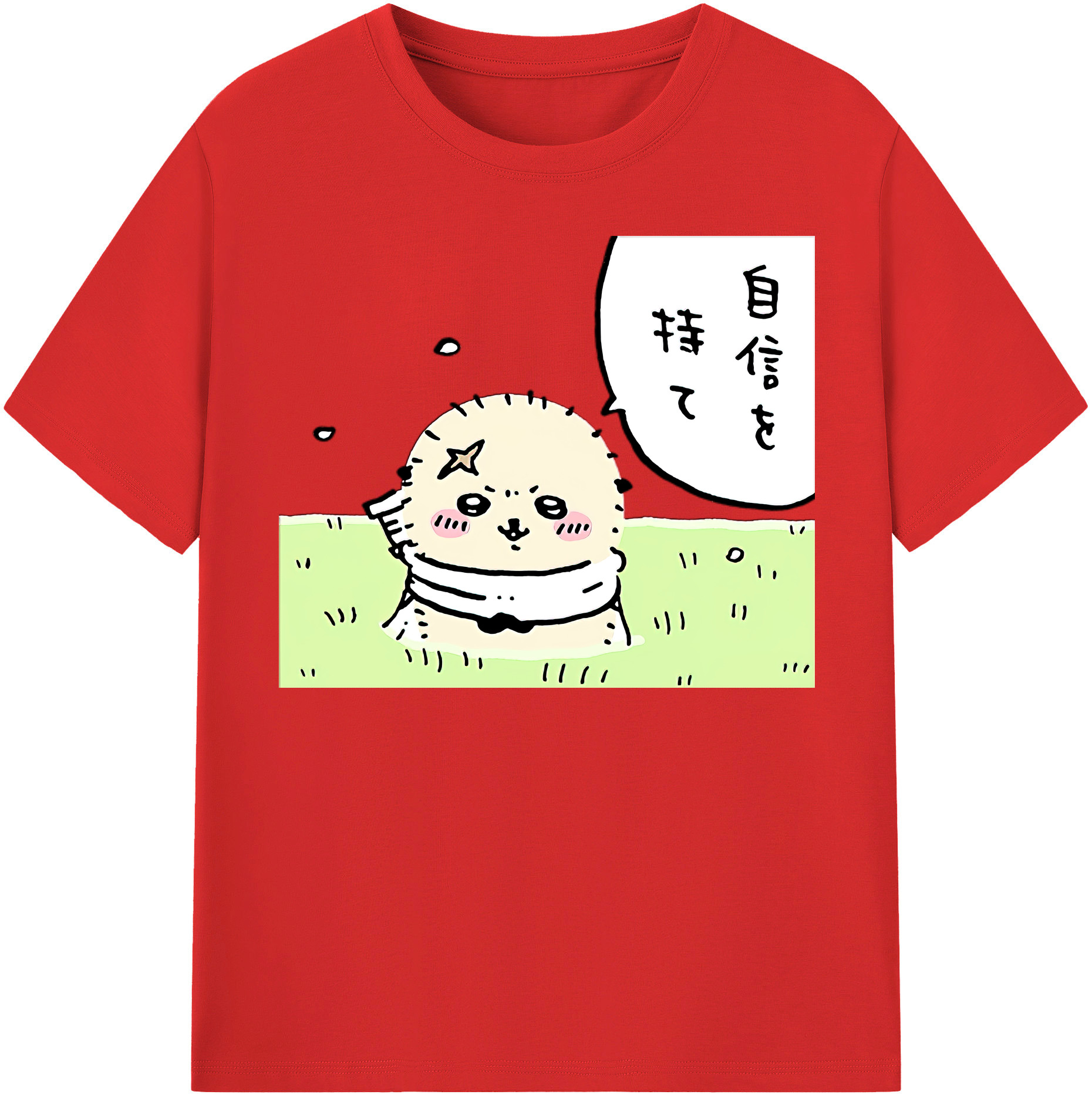 （画像用） ちいかわ ラッコ Chii-kawa Sea otter 綿100％半袖Tシャツ（フロントプリント）