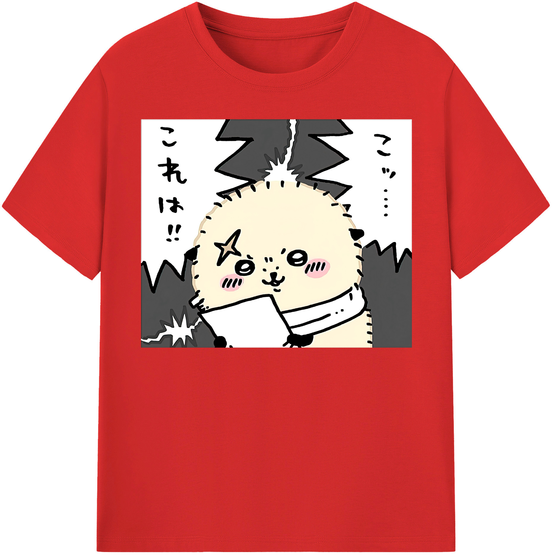 （画像用） ちいかわ ラッコ Chii-kawa Sea otter 綿100％半袖Tシャツ（フロントプリント）