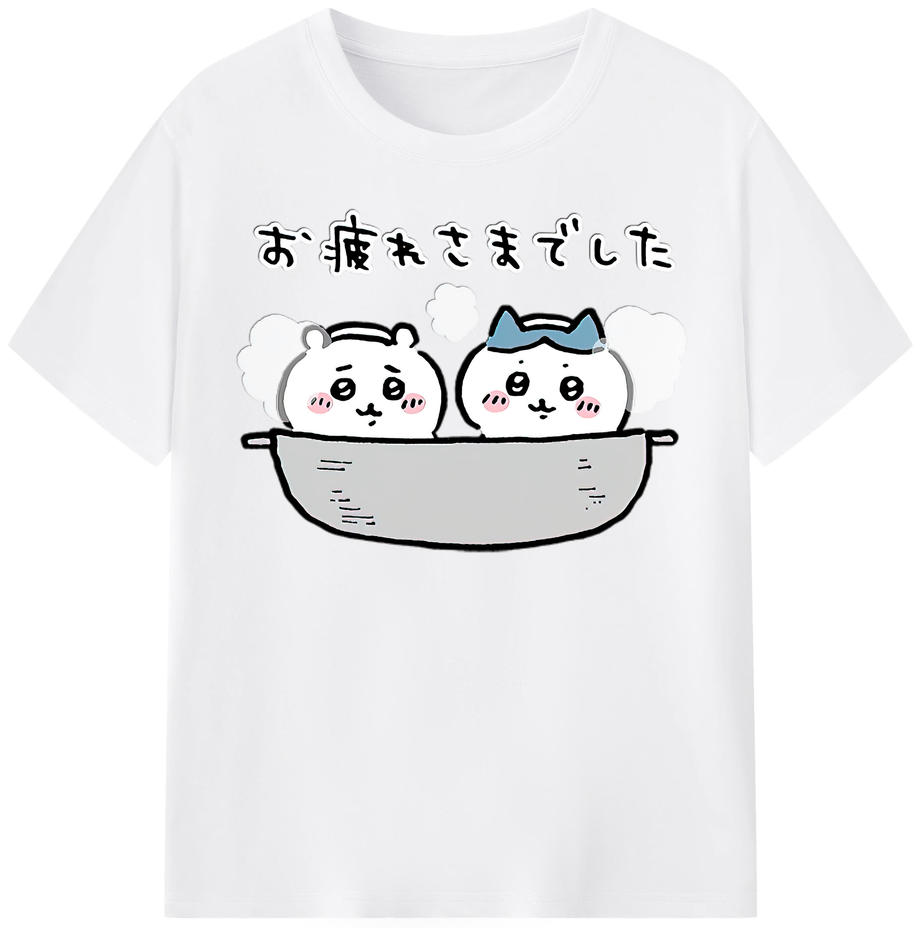 （画像用） ちいかわ ハチワレ Chii-kawa hachiware 綿100％半袖Tシャツ（フロントプリント）