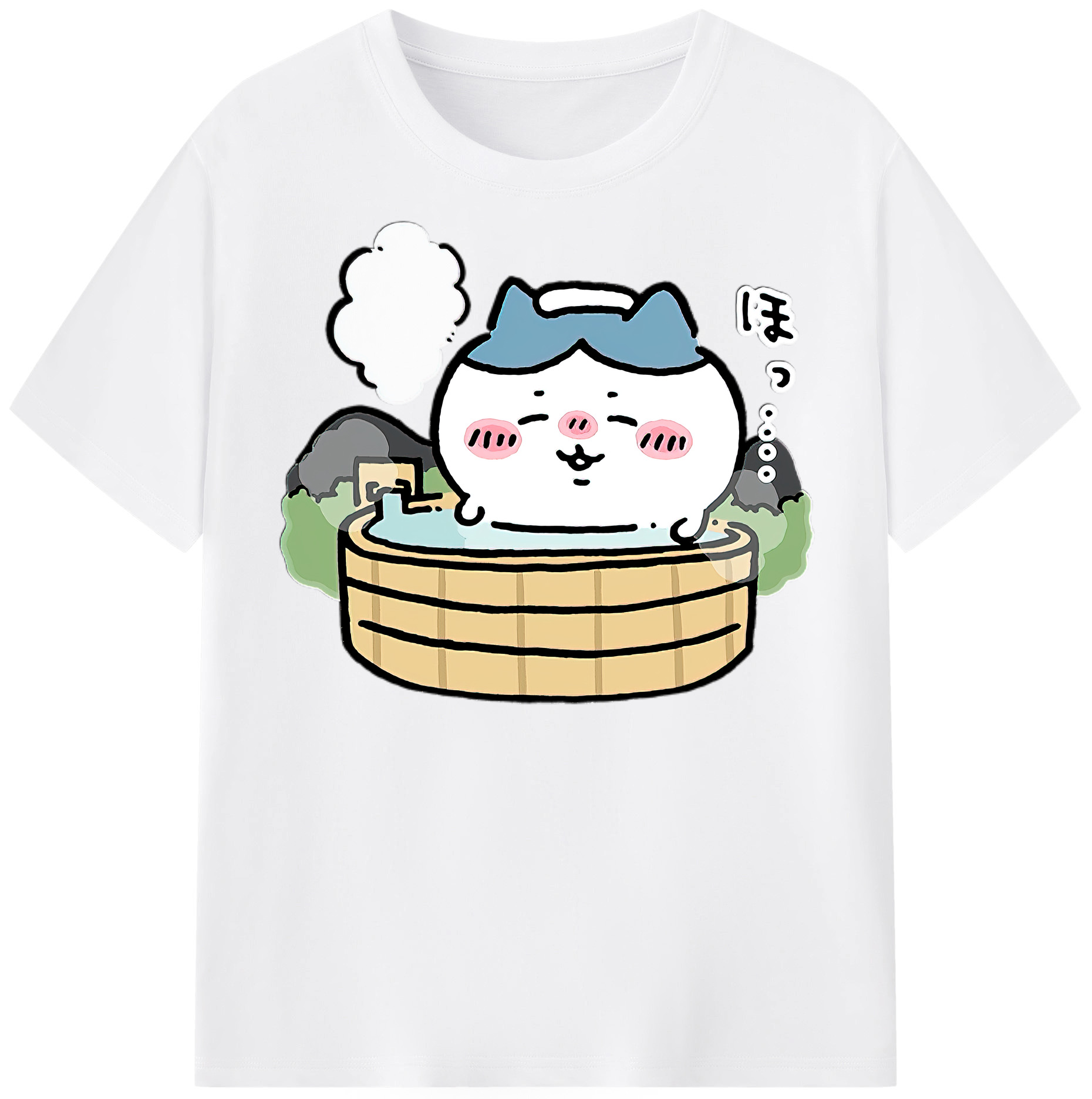 （画像用） ちいかわ ハチワレ Chii-kawa hachiware 綿100％半袖Tシャツ（フロントプリント）