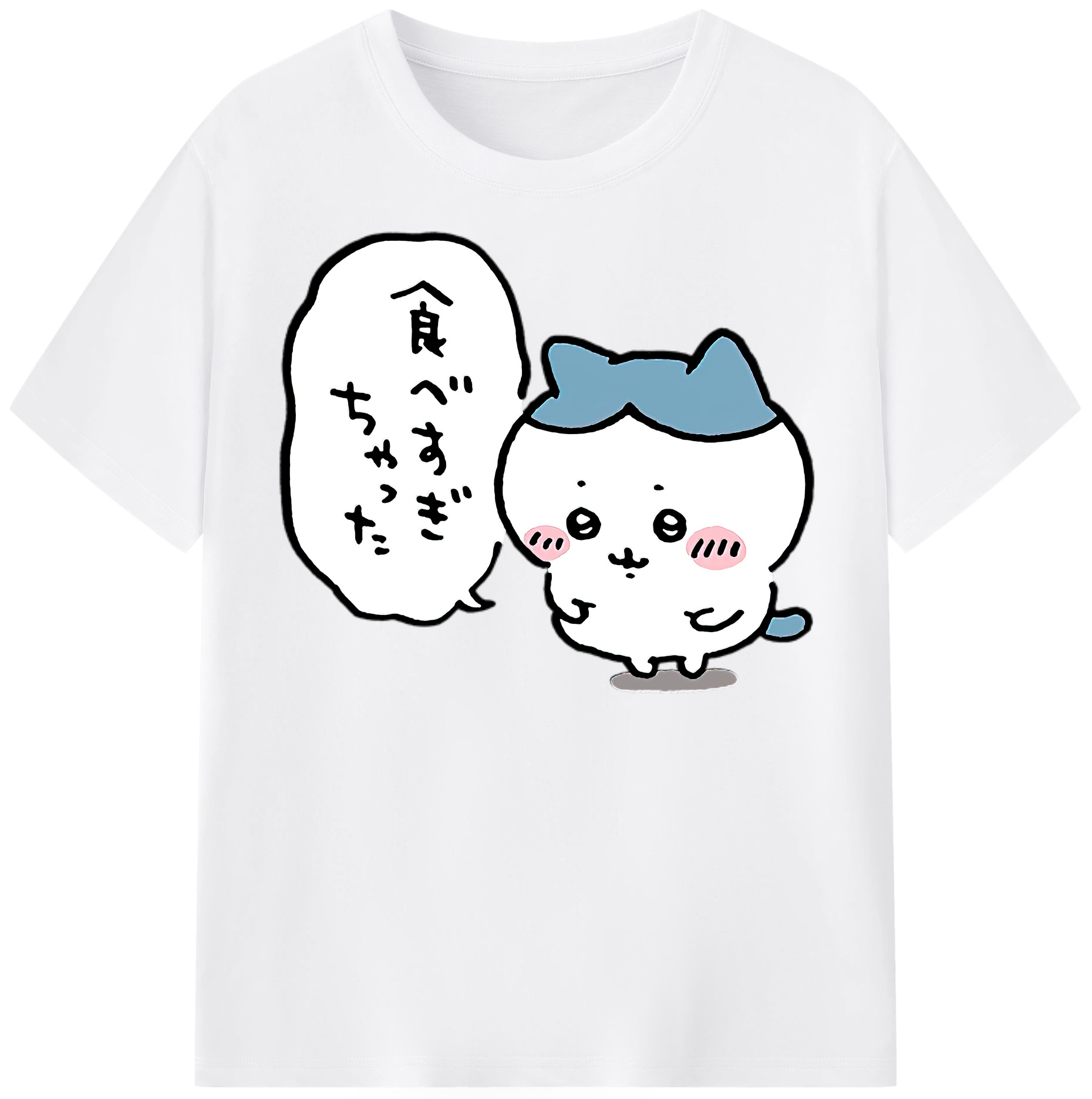 （画像用） ちいかわ ハチワレ Chii-kawa hachiware 綿100％半袖Tシャツ（フロントプリント）