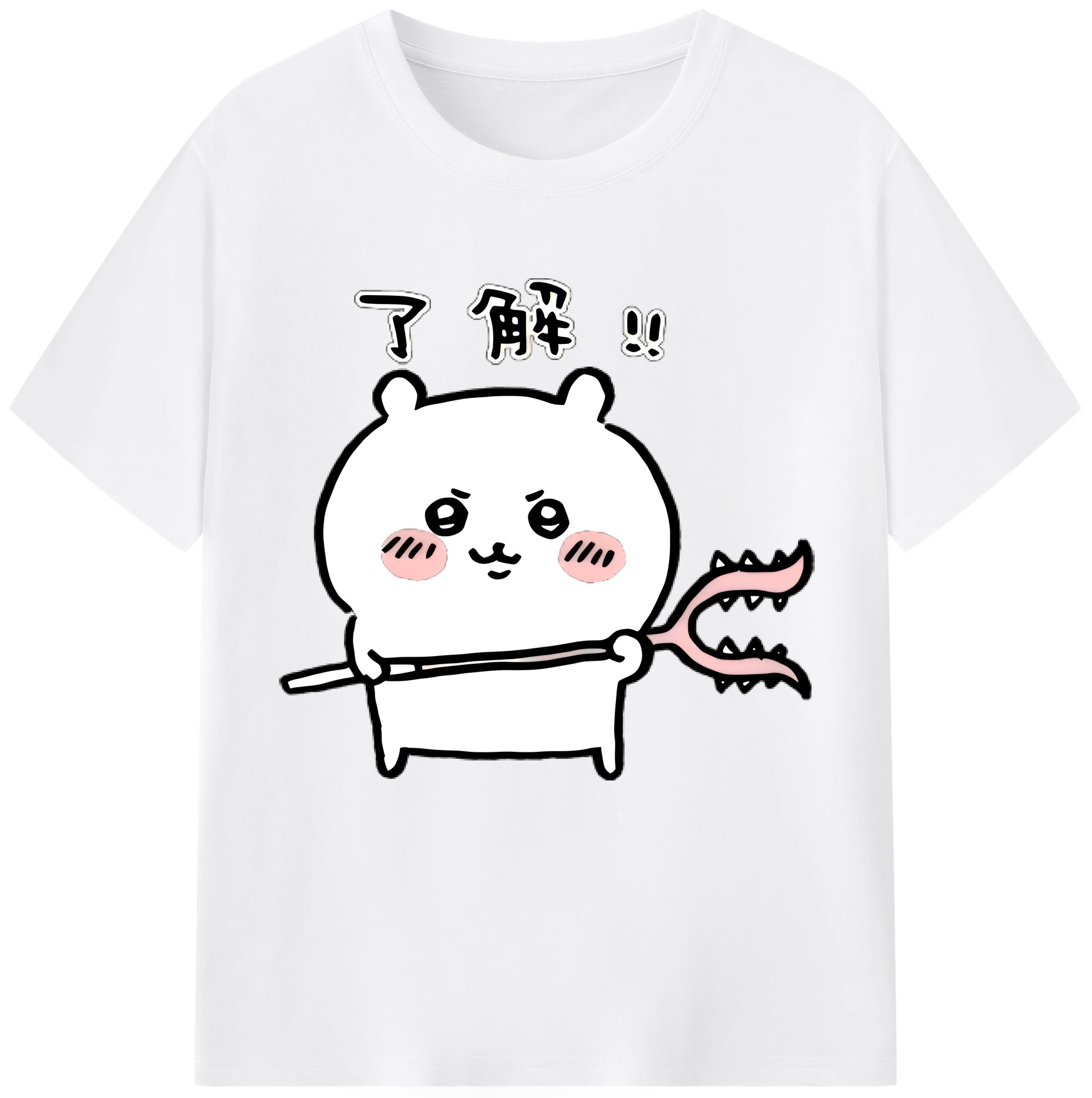 （画像用） ちいかわ ちいかわ Chii-kawa chiikawa 綿100％半袖Tシャツ（フロントプリント）