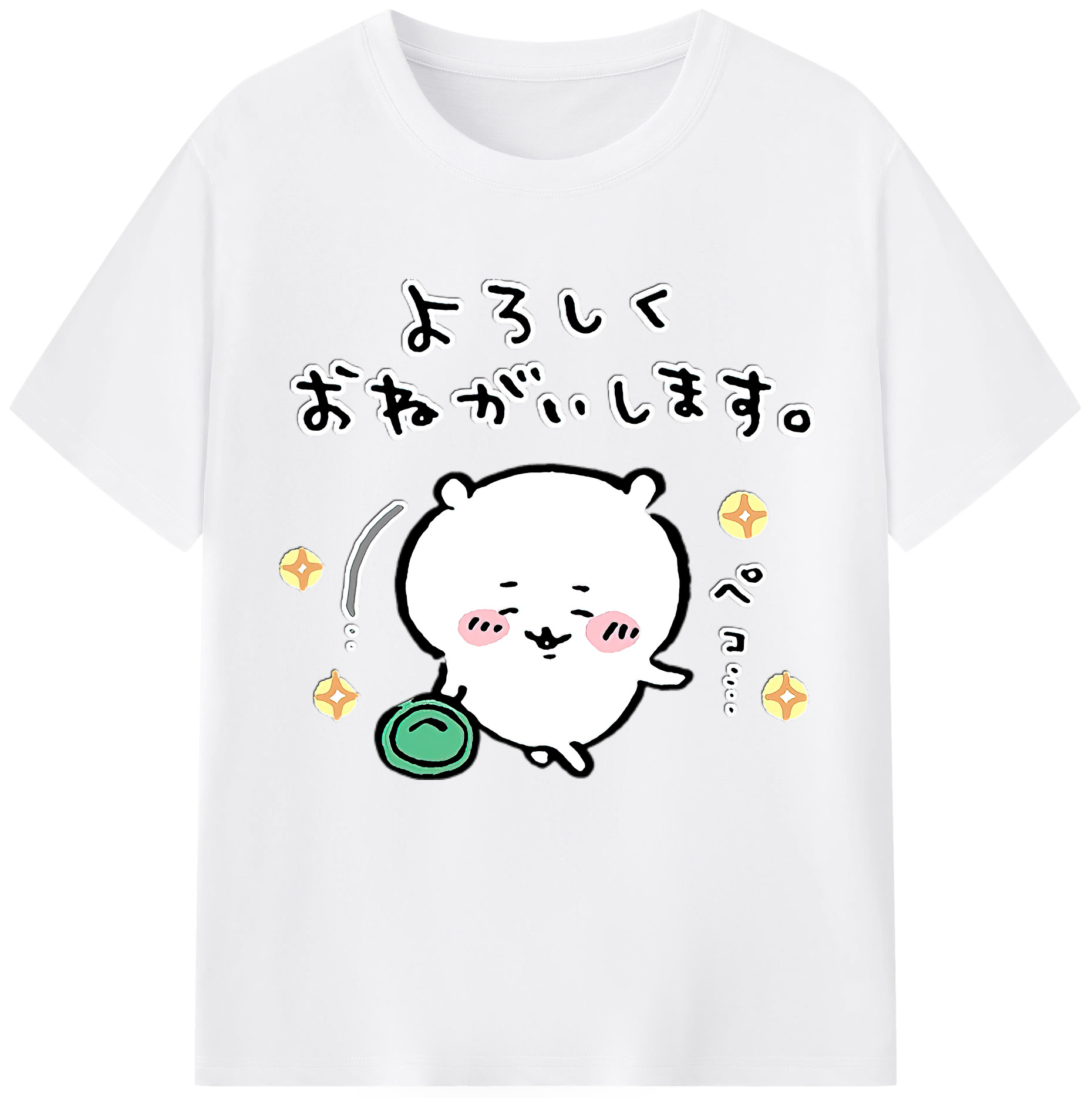 （画像用） ちいかわ ちいかわ Chii-kawa chiikawa 綿100％半袖Tシャツ（フロントプリント）