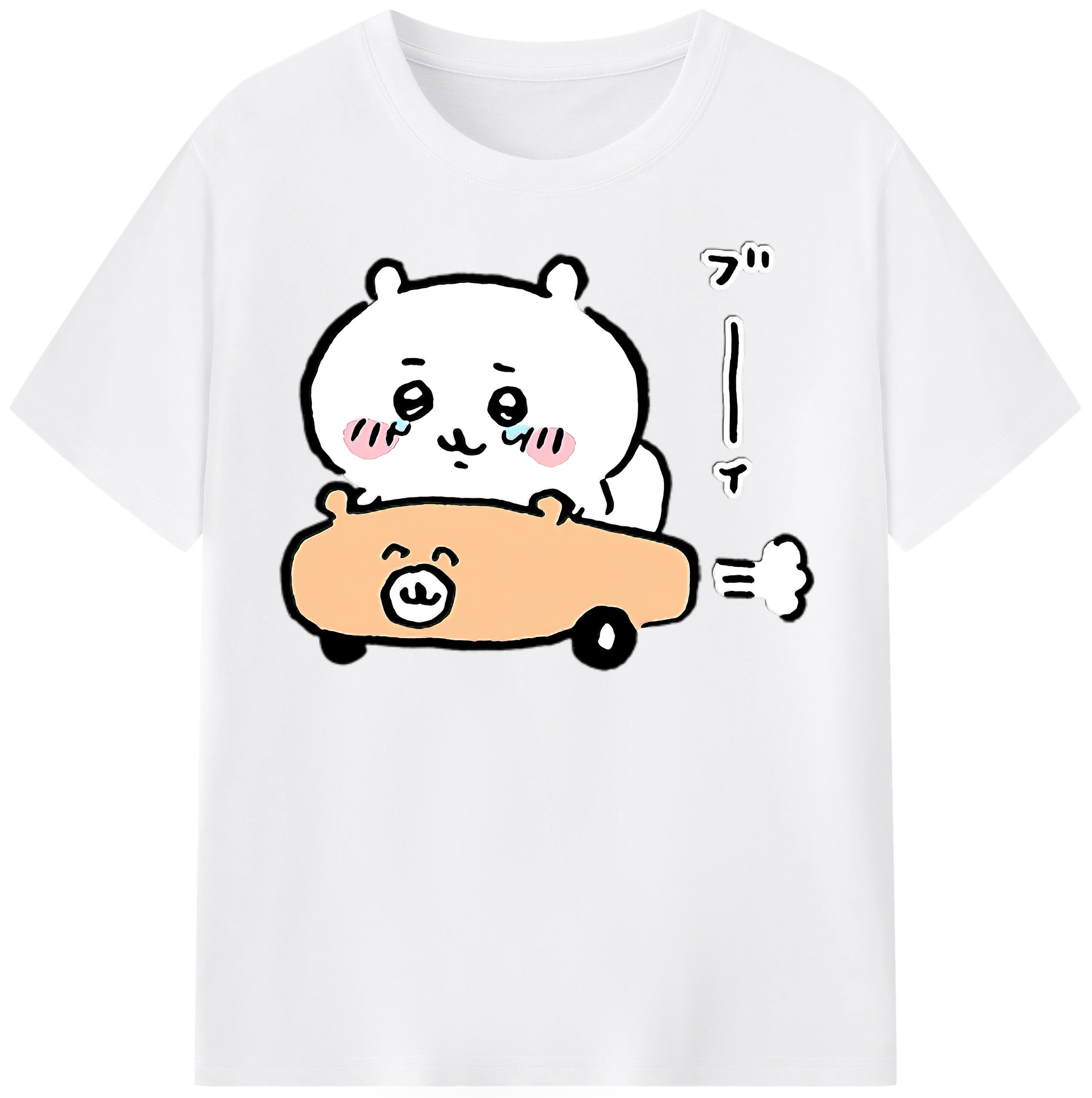 （画像用） ちいかわ ちいかわ Chii-kawa chiikawa 綿100％半袖Tシャツ（フロントプリント）