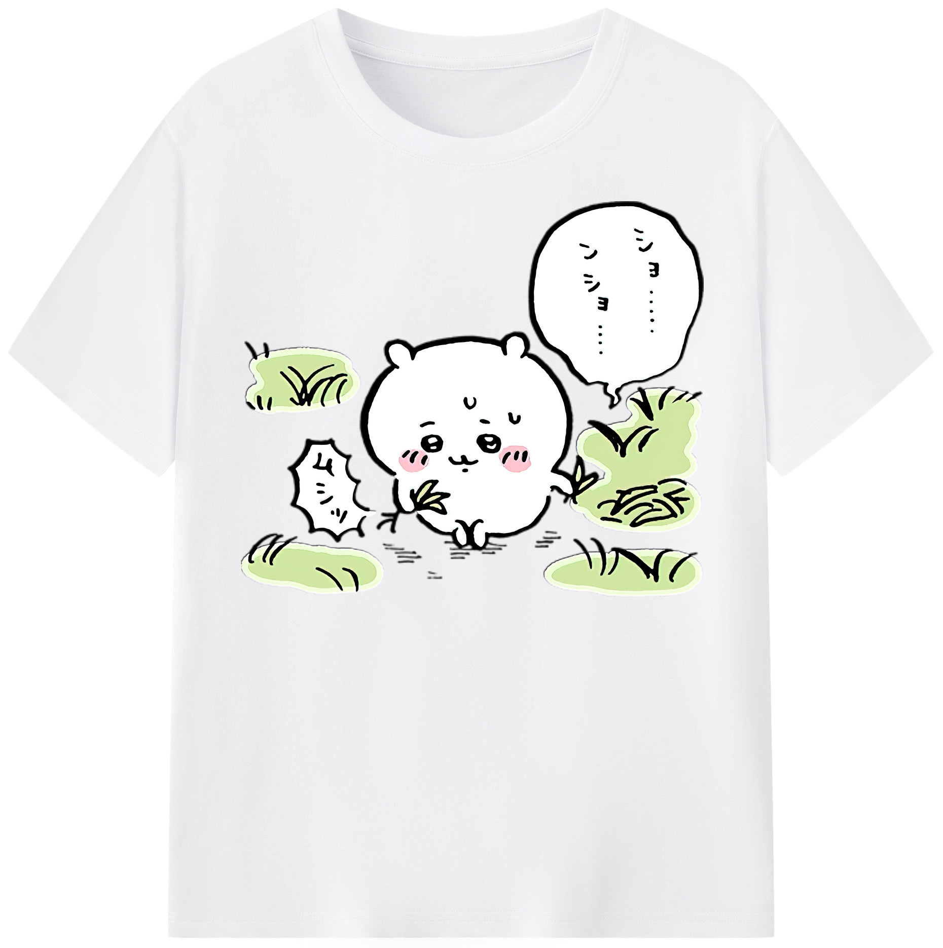 （画像用） ちいかわ ちいかわ Chii-kawa chiikawa 綿100％半袖Tシャツ（フロントプリント）