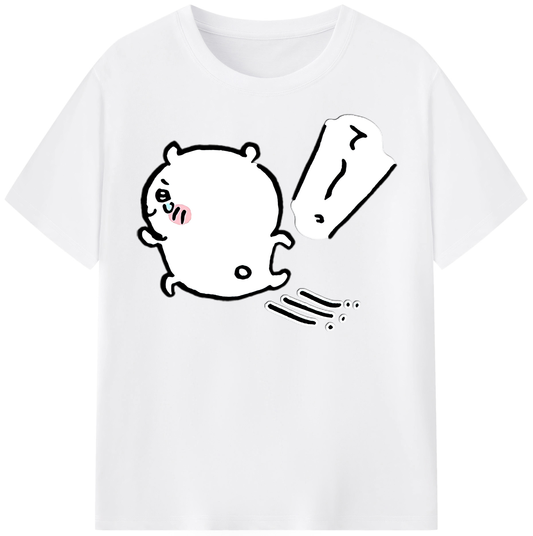 （画像用） ちいかわ ちいかわ Chii-kawa chiikawa 綿100％半袖Tシャツ（フロントプリント）