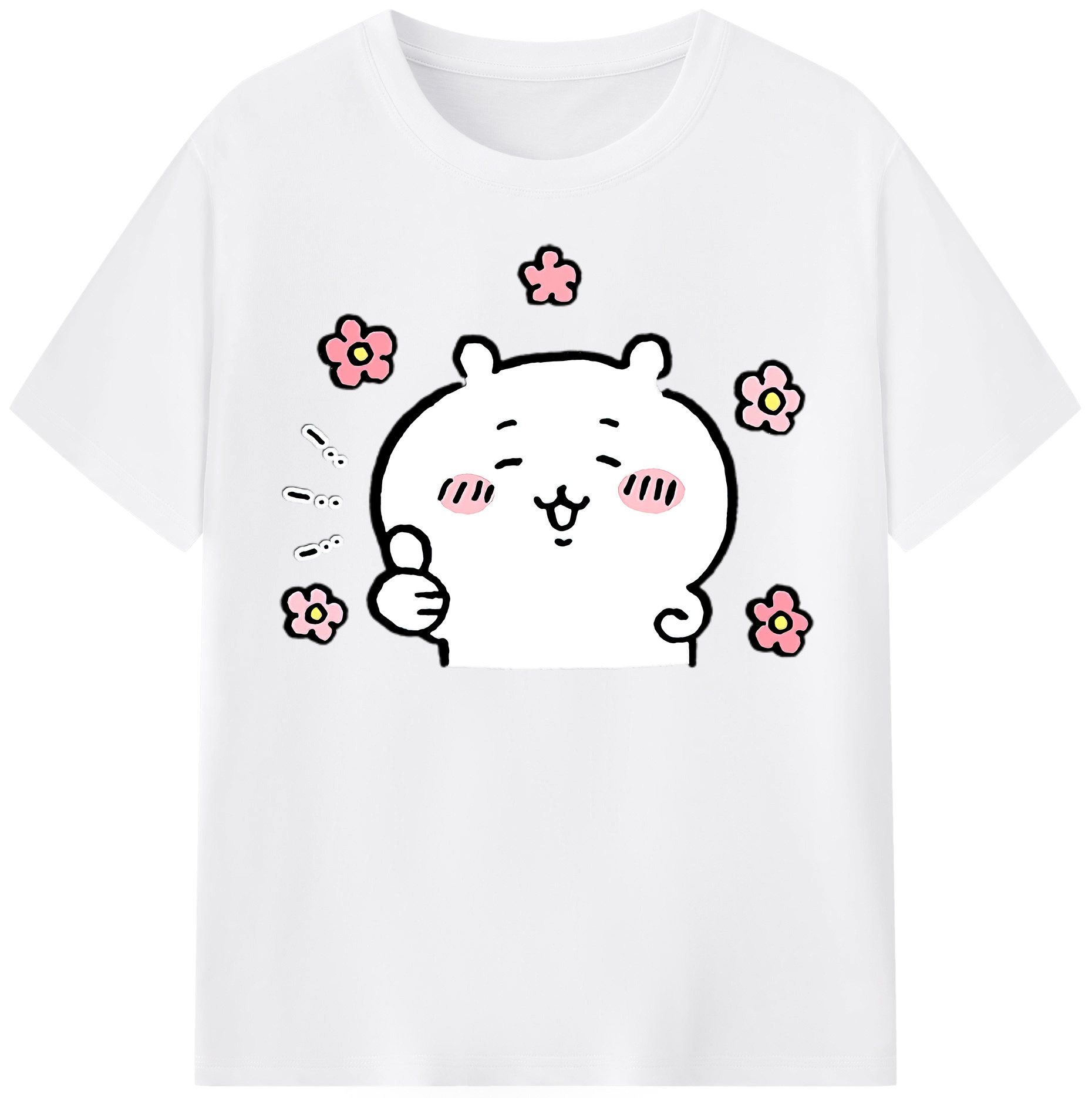 （画像用） ちいかわ ちいかわ Chii-kawa chiikawa 綿100％半袖Tシャツ（フロントプリント）