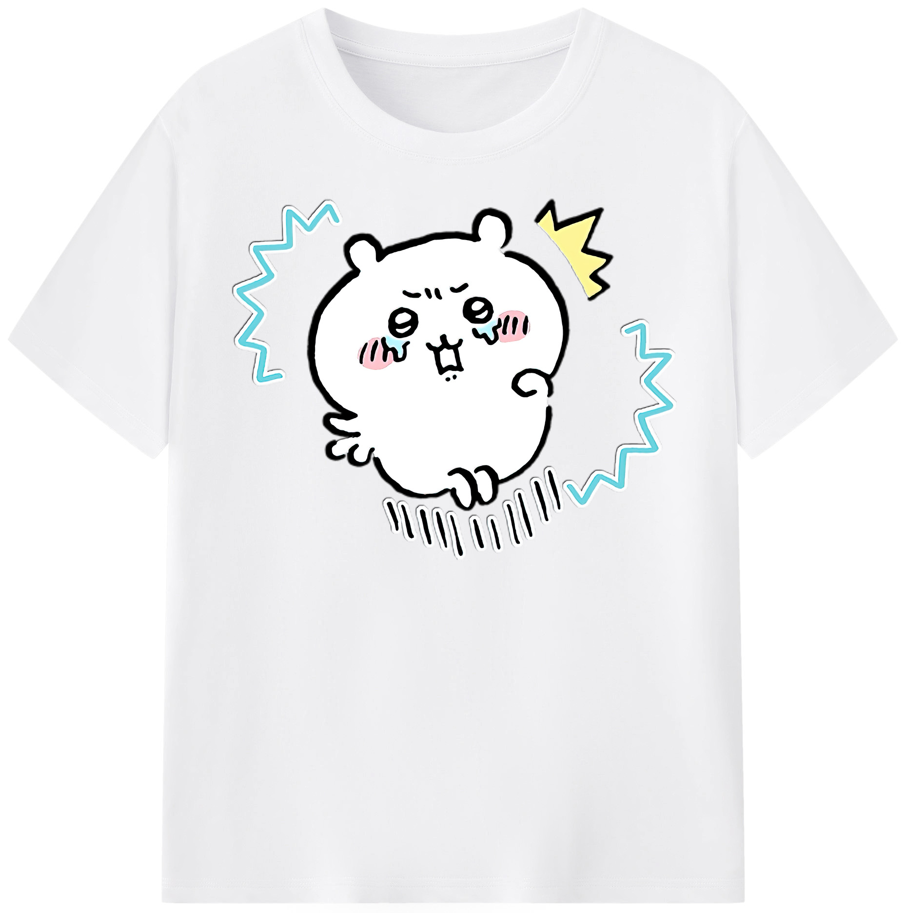 （画像用） ちいかわ ちいかわ Chii-kawa chiikawa 綿100％半袖Tシャツ（フロントプリント）