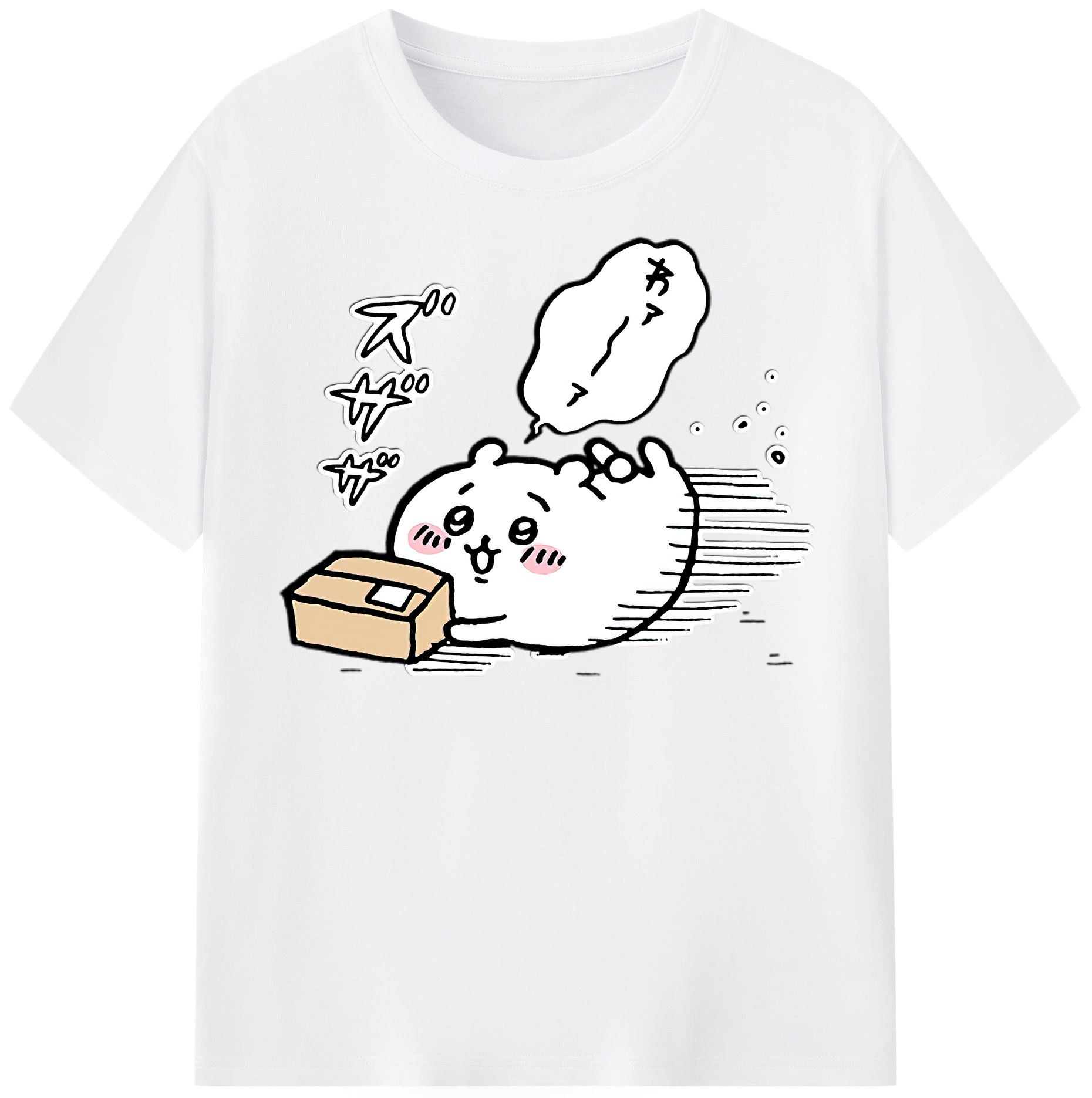 （画像用） ちいかわ ちいかわ Chii-kawa chiikawa 綿100％半袖Tシャツ（フロントプリント）