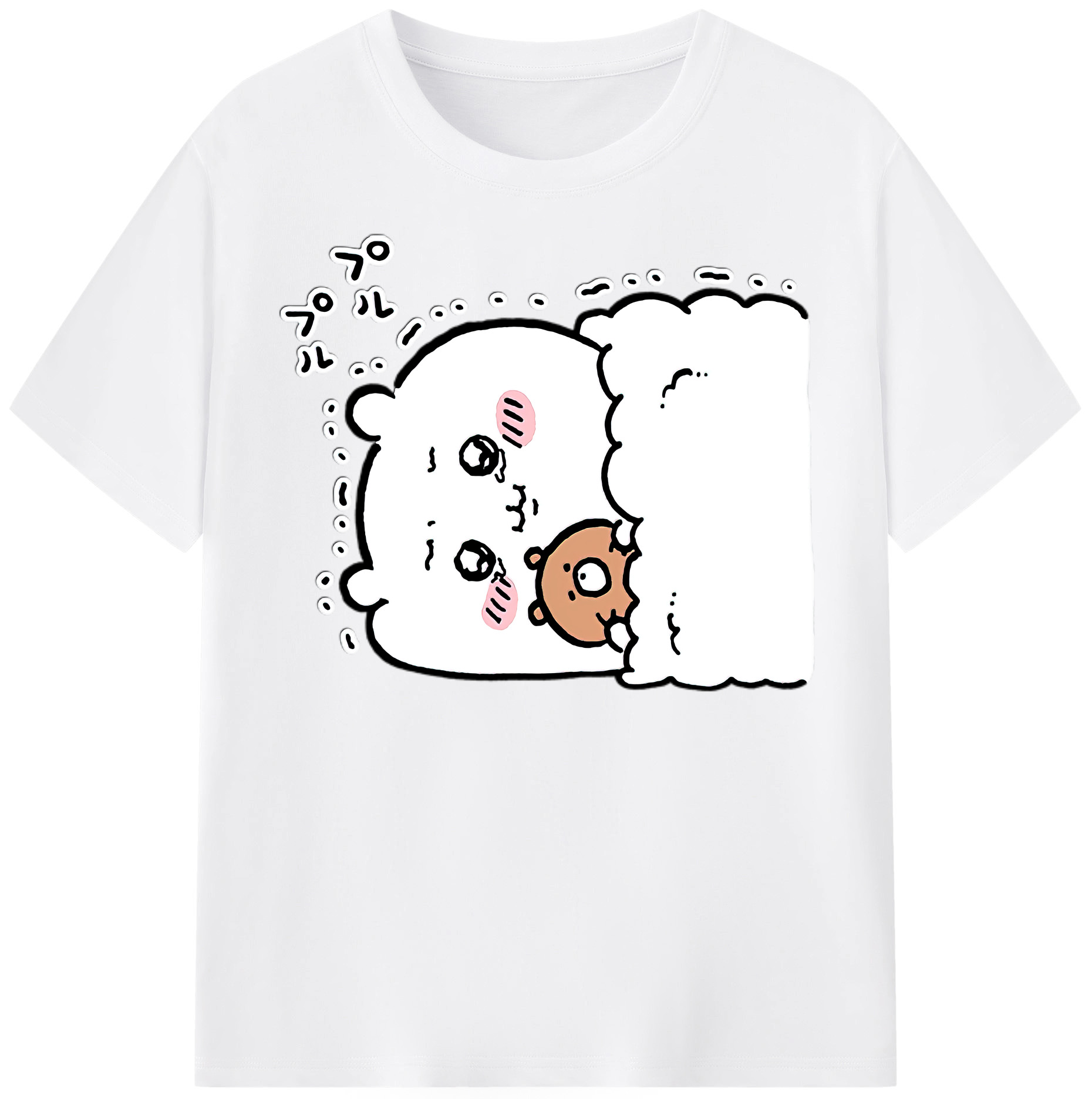 （画像用） ちいかわ ちいかわ Chii-kawa chiikawa 綿100％半袖Tシャツ（フロントプリント）