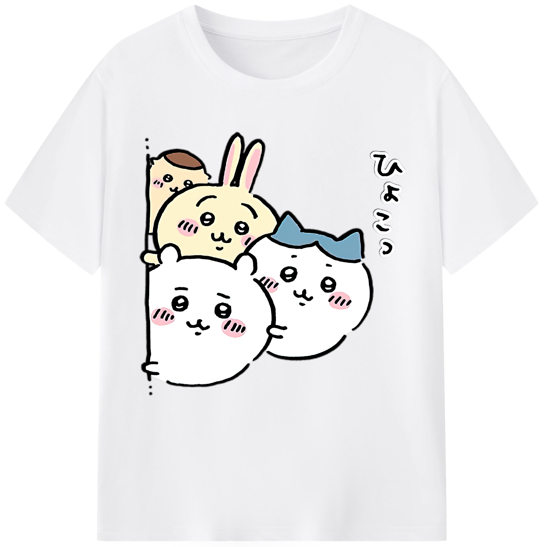 （画像用） ちいかわ ちいかわ Chii-kawa chiikawa 綿100％半袖Tシャツ（フロントプリント）