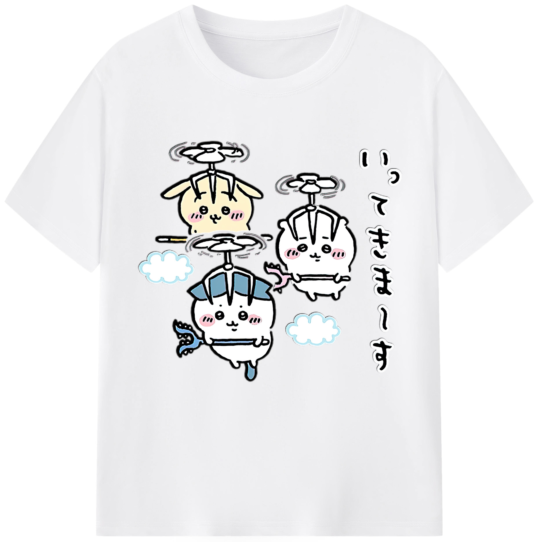 （画像用） ちいかわ ちいかわ Chii-kawa chiikawa 綿100％半袖Tシャツ（フロントプリント）