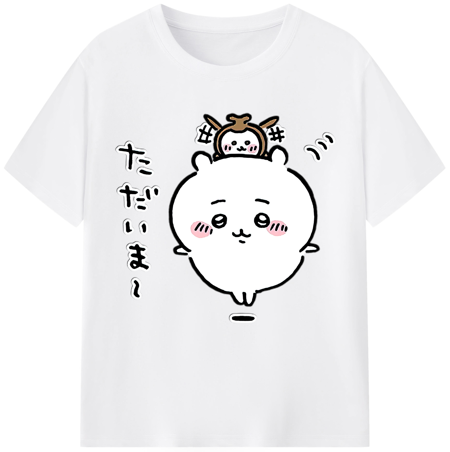 （画像用） ちいかわ ちいかわ Chii-kawa chiikawa 綿100％半袖Tシャツ（フロントプリント）