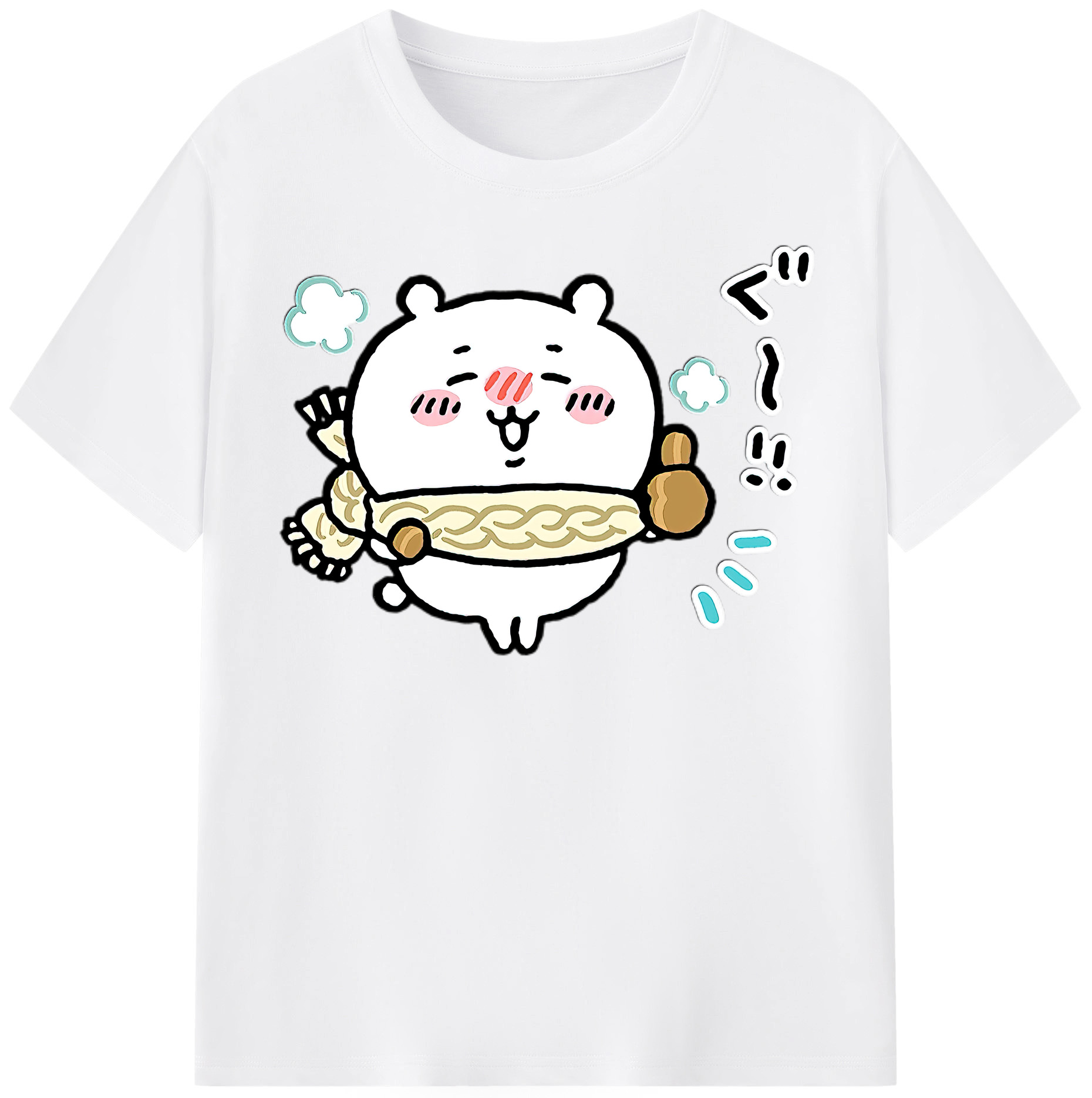 （画像用） ちいかわ ちいかわ Chii-kawa chiikawa 綿100％半袖Tシャツ（フロントプリント）