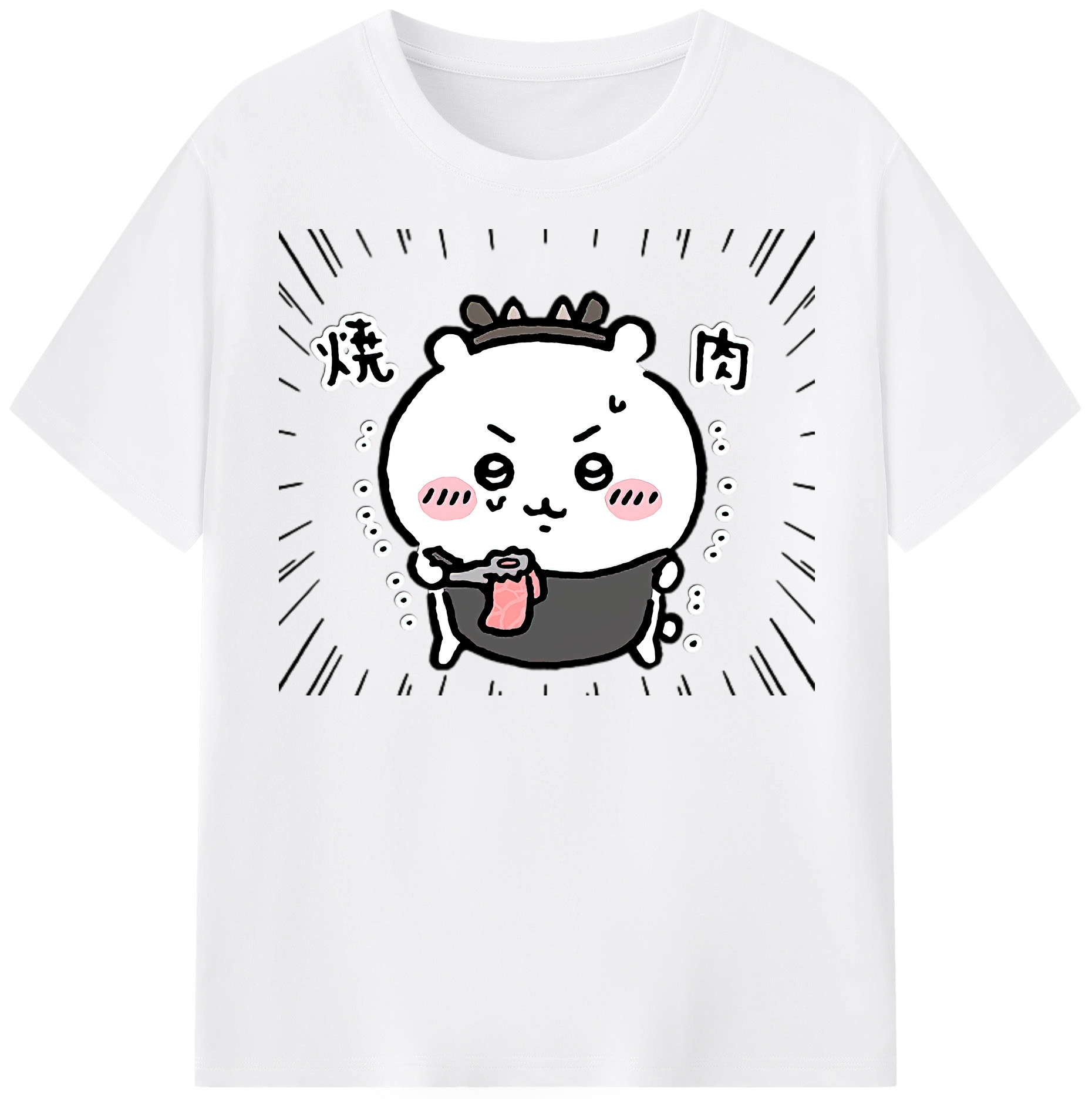 （画像用） ちいかわ ちいかわ Chii-kawa chiikawa 綿100％半袖Tシャツ（フロントプリント）