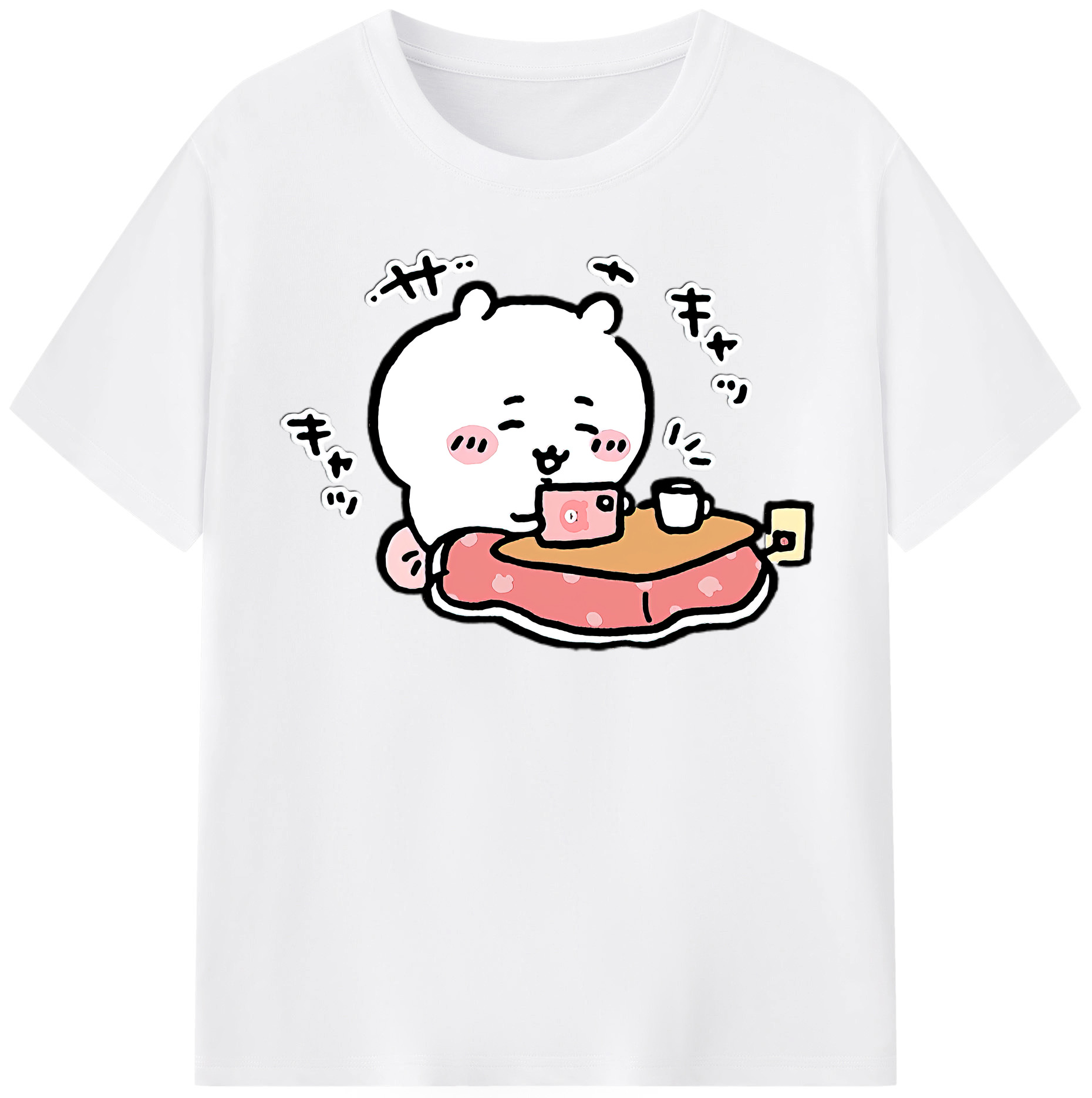 （画像用） ちいかわ ちいかわ Chii-kawa chiikawa 綿100％半袖Tシャツ（フロントプリント）