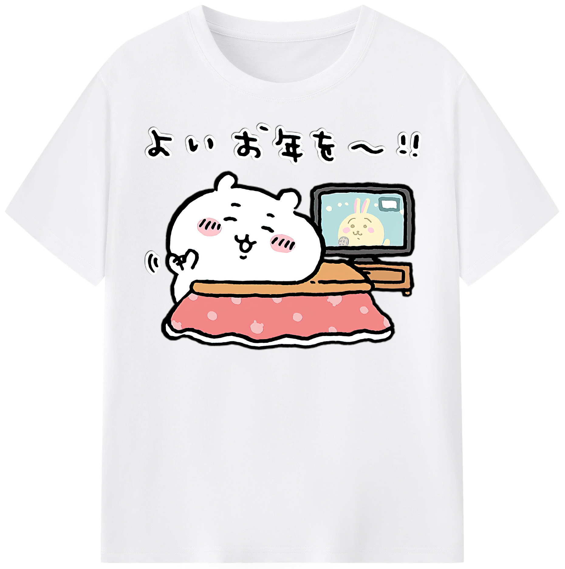 （画像用） ちいかわ ちいかわ Chii-kawa chiikawa 綿100％半袖Tシャツ（フロントプリント）