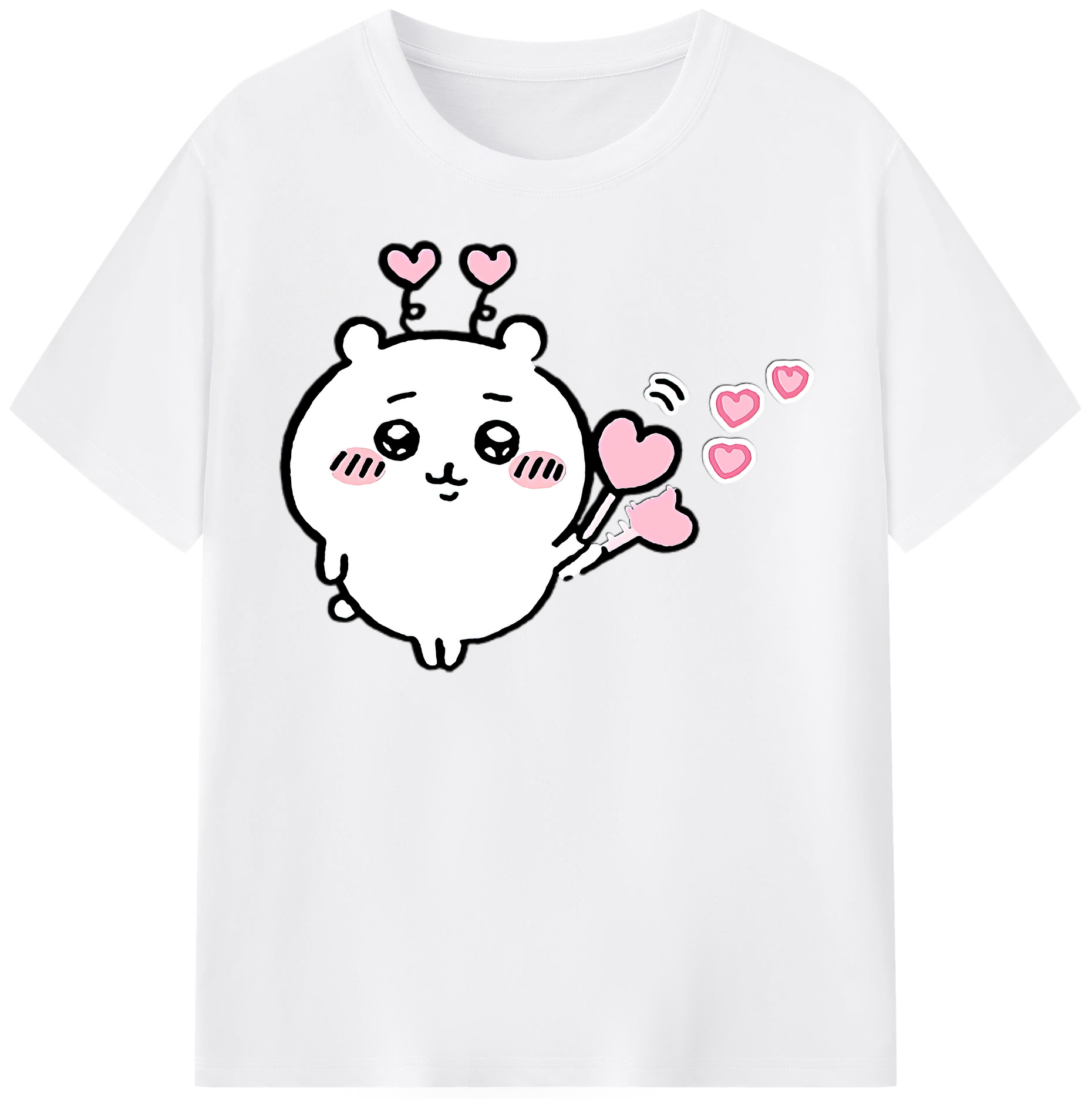 （画像用） ちいかわ ちいかわ Chii-kawa chiikawa 綿100％半袖Tシャツ（フロントプリント）