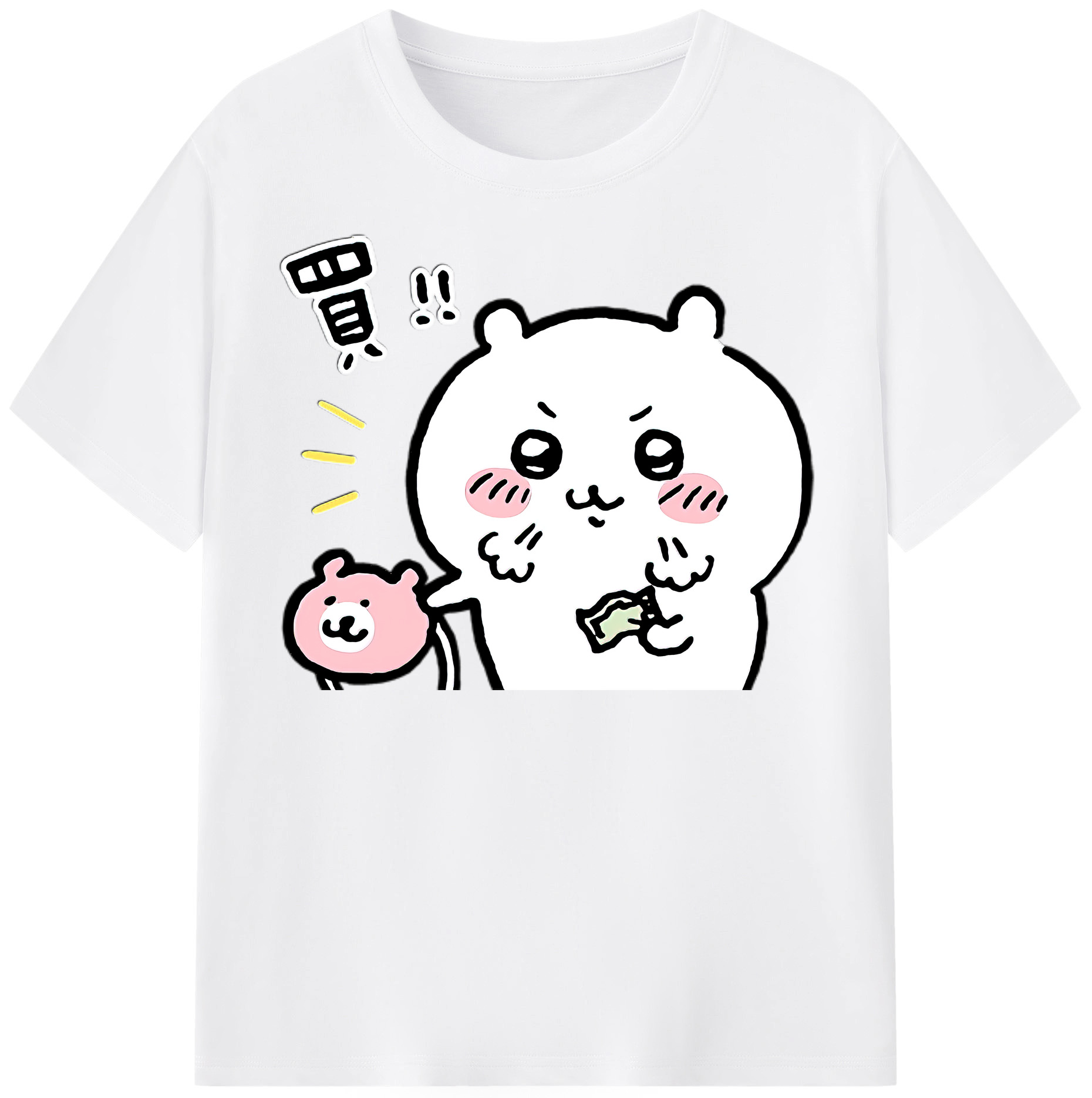 （画像用） ちいかわ ちいかわ Chii-kawa chiikawa 綿100％半袖Tシャツ（フロントプリント）