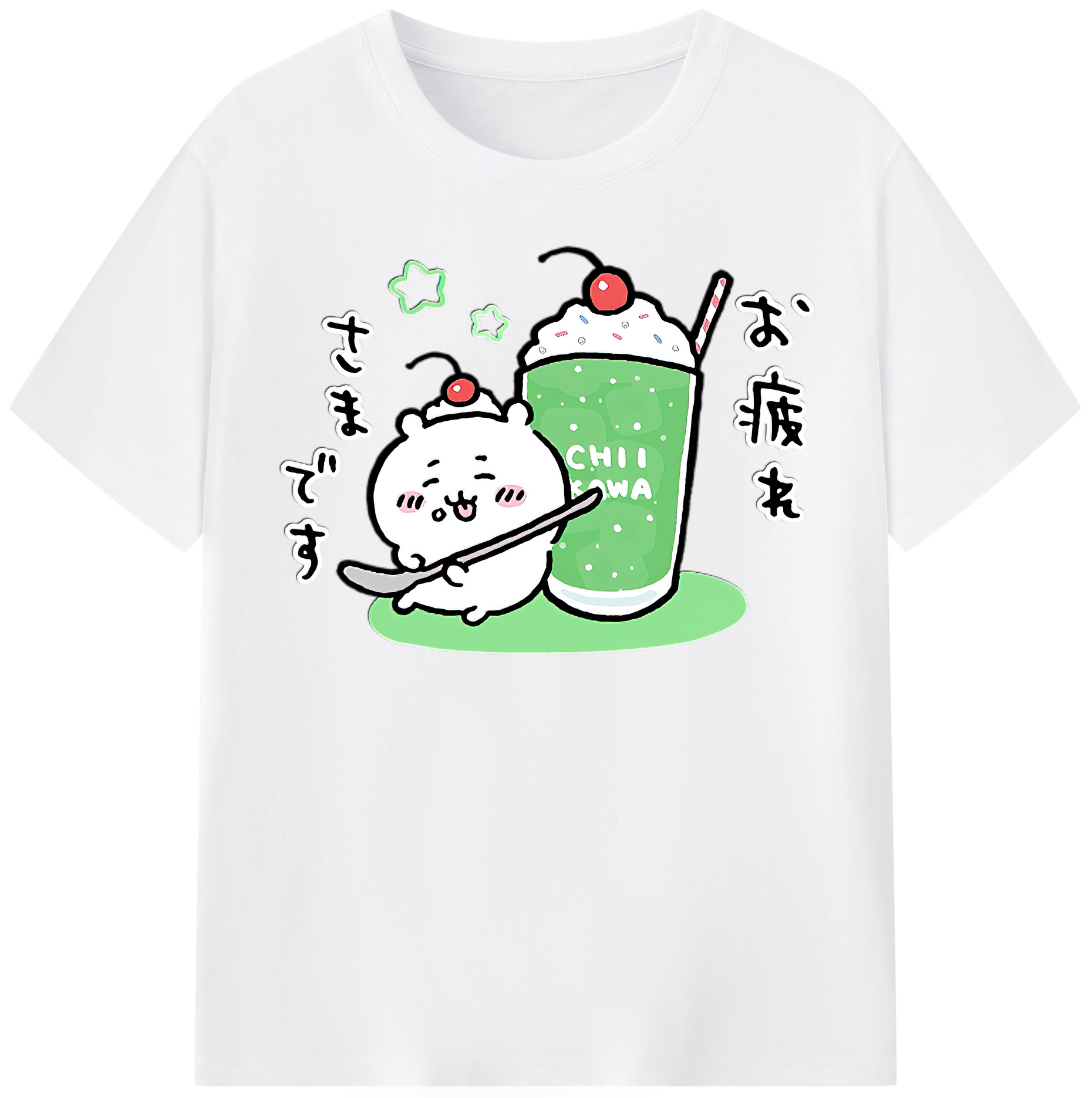 （画像用） ちいかわ ちいかわ Chii-kawa chiikawa 綿100％半袖Tシャツ（フロントプリント）
