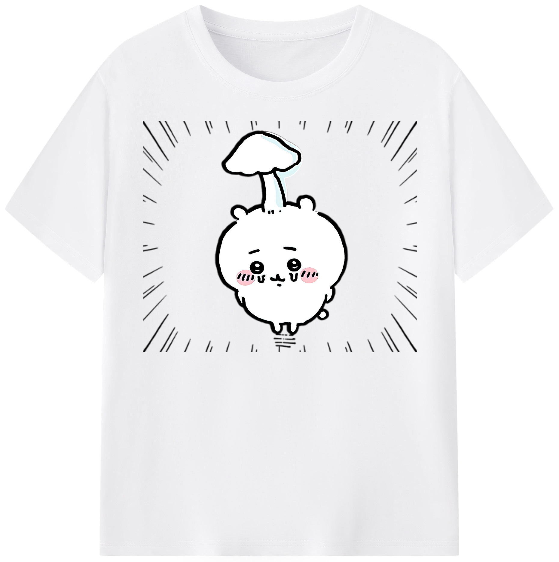 （画像用） ちいかわ ちいかわ Chii-kawa chiikawa 綿100％半袖Tシャツ（フロントプリント）