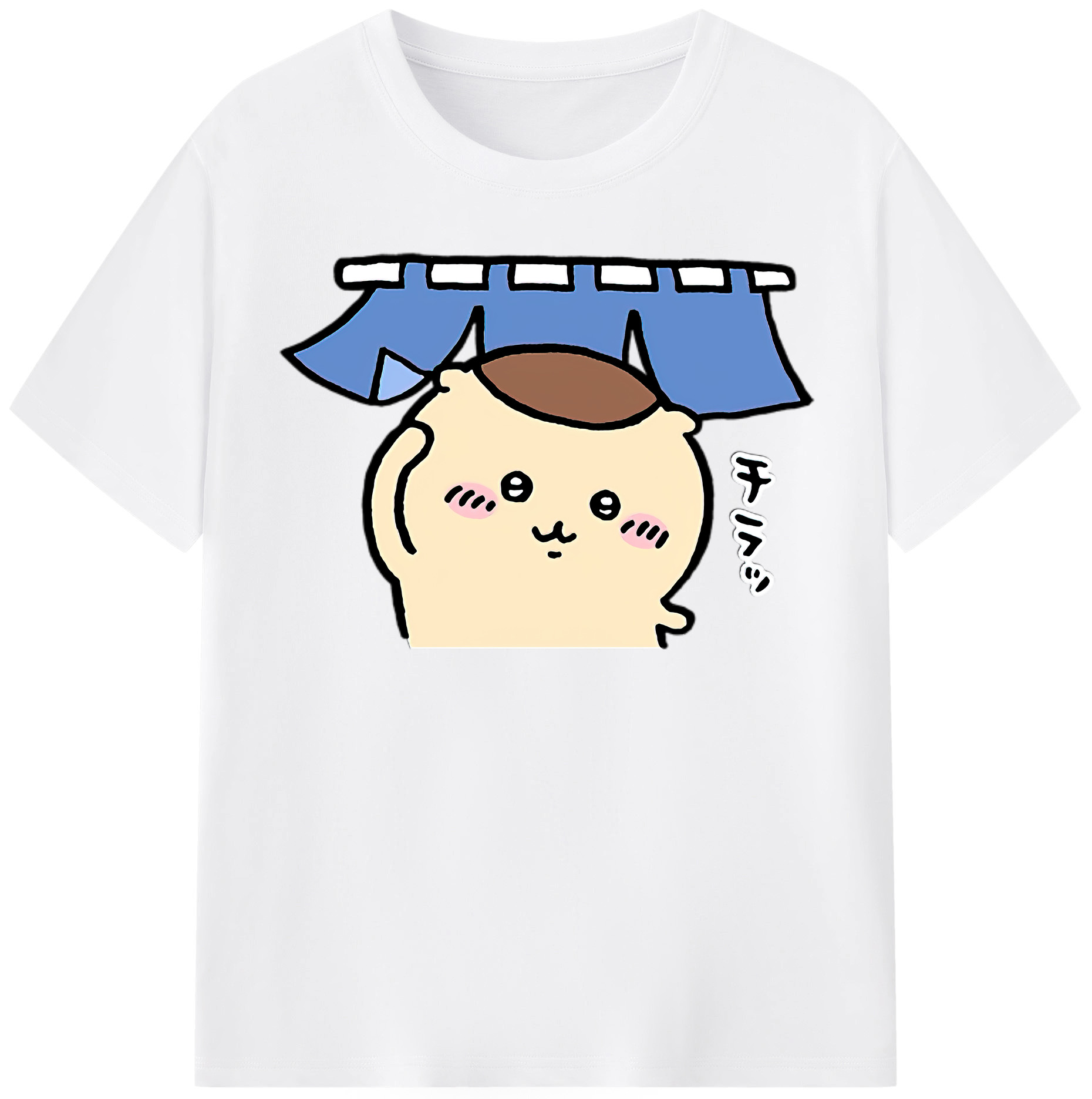 （画像用） ちいかわ くりまんじゅう Chii-kawa kuri manjū 綿100％半袖Tシャツ（フロントプリント）