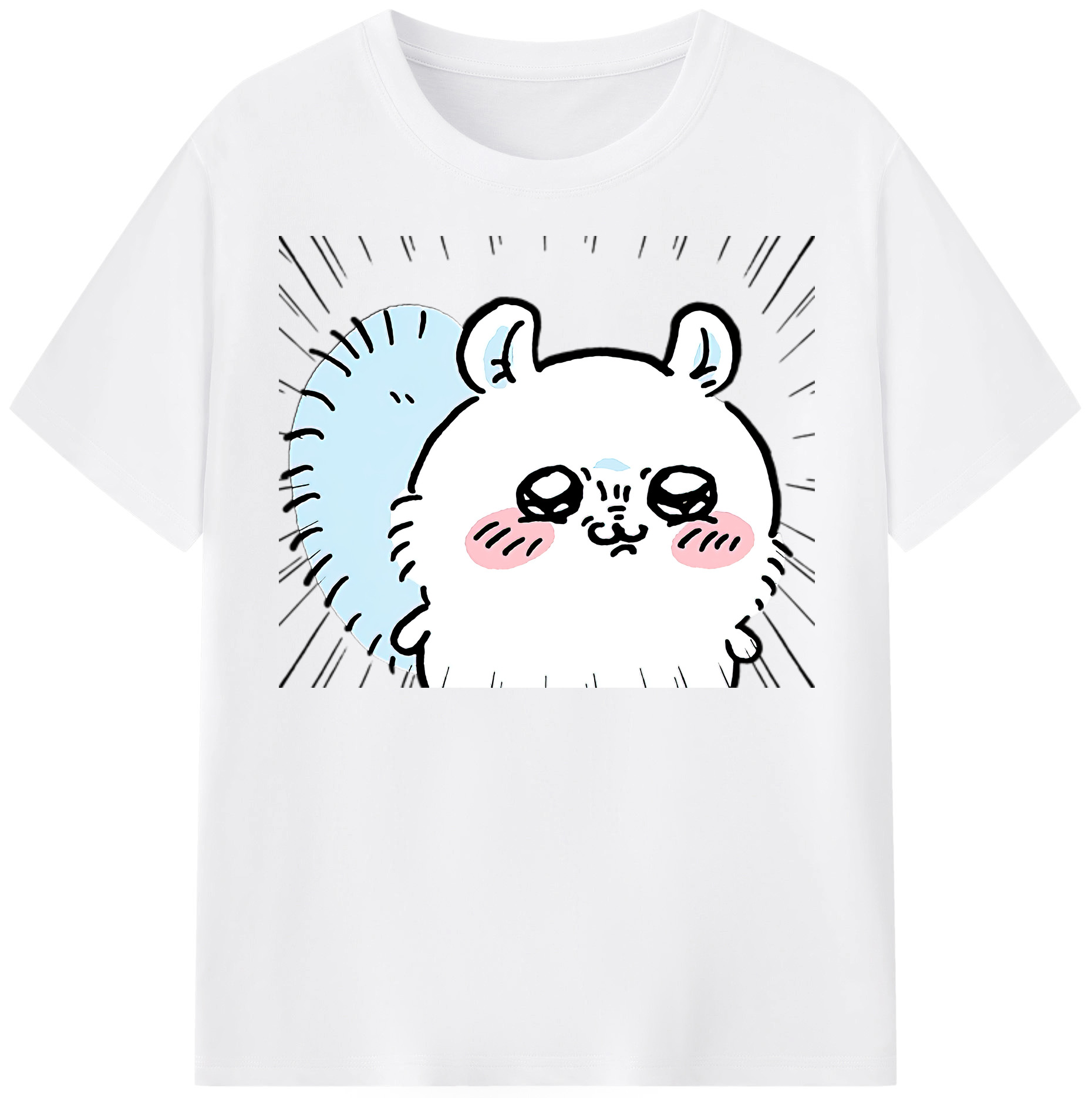 （画像用） ちいかわ モモンガ Chii-kawa Momonga 綿100％半袖Tシャツ（フロントプリント）