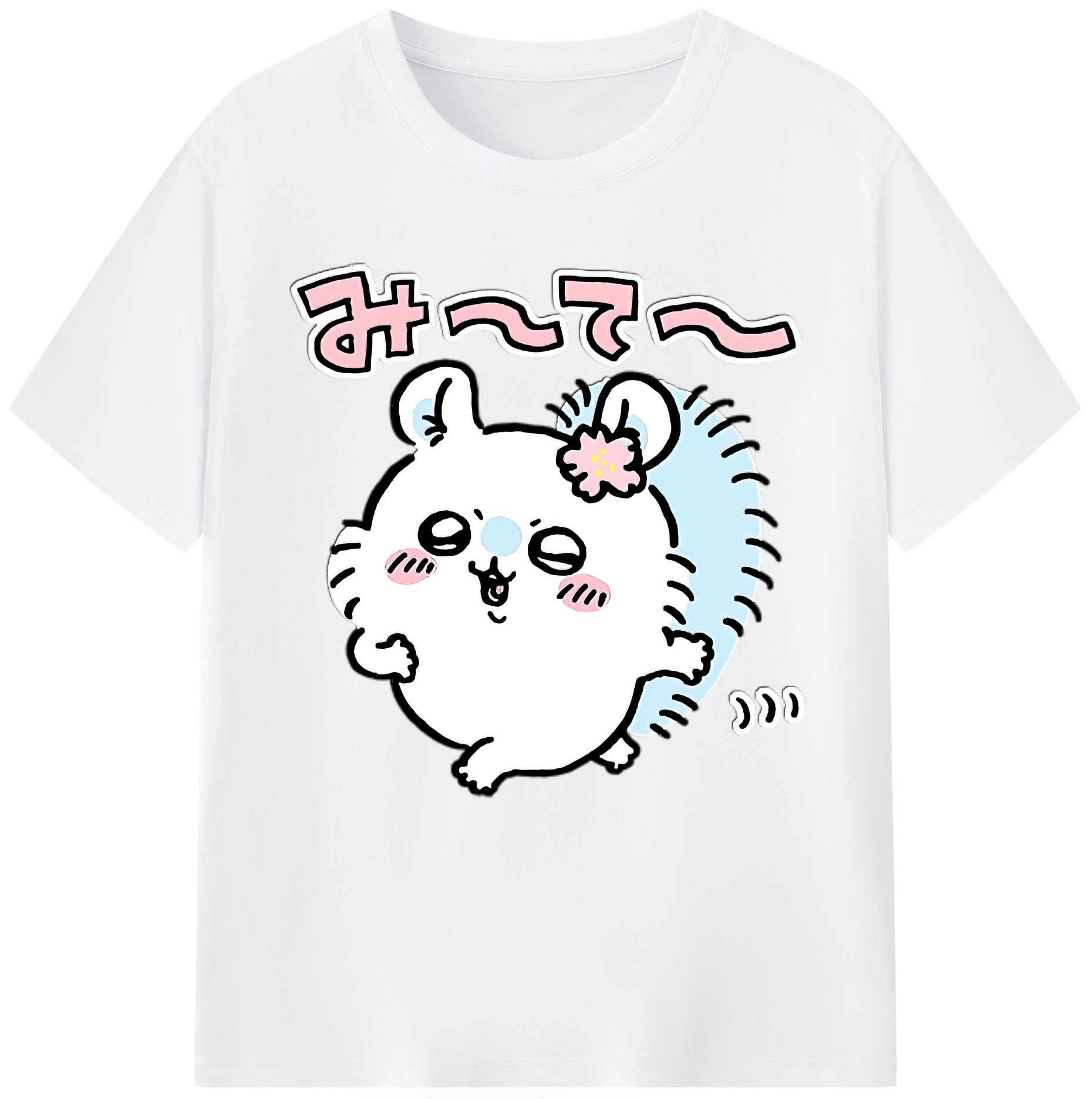 （画像用） ちいかわ モモンガ Chii-kawa Momonga 綿100％半袖Tシャツ（フロントプリント）