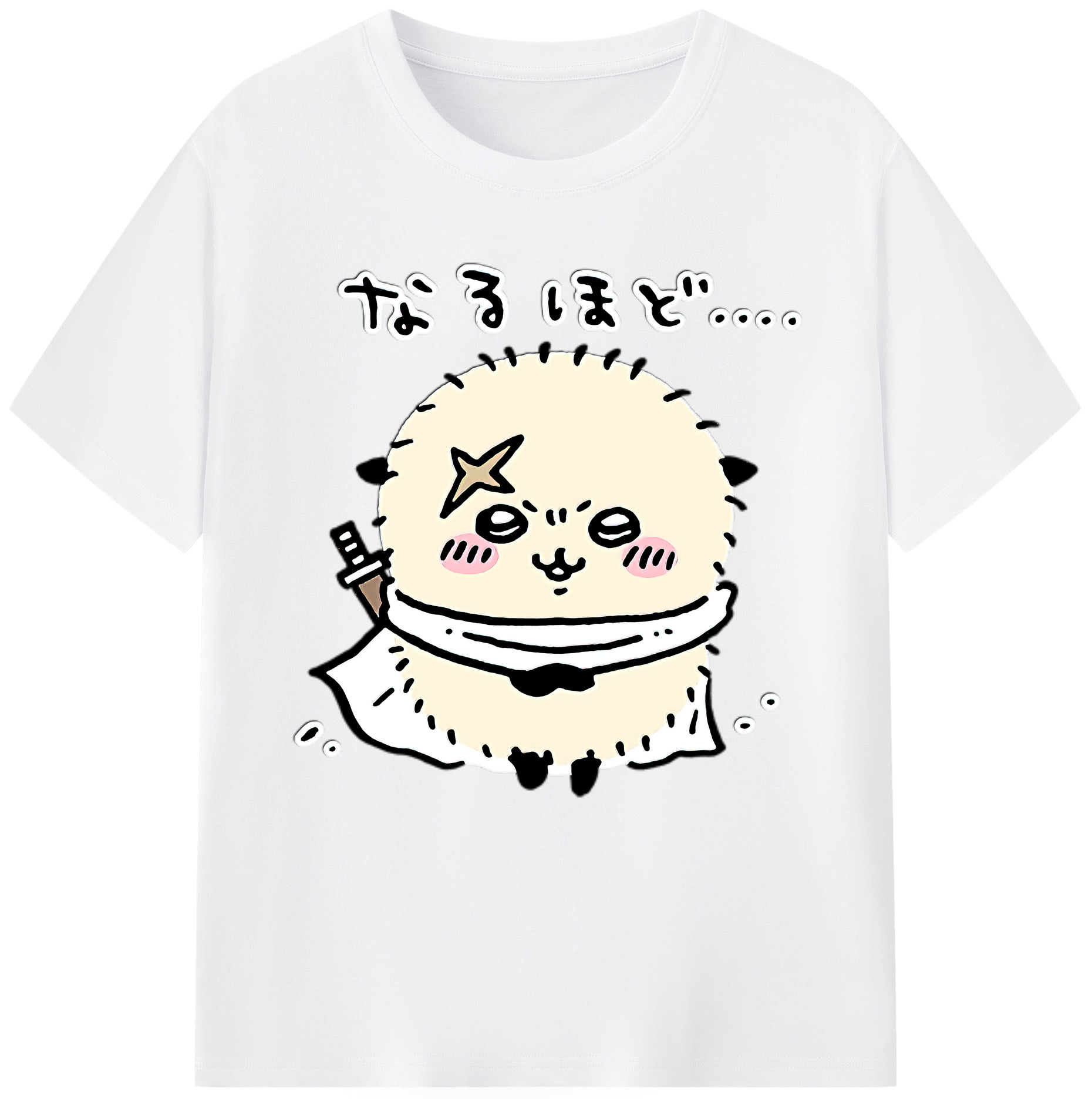 （画像用） ちいかわ ラッコ Chii-kawa Sea otter 綿100％半袖Tシャツ（フロントプリント）